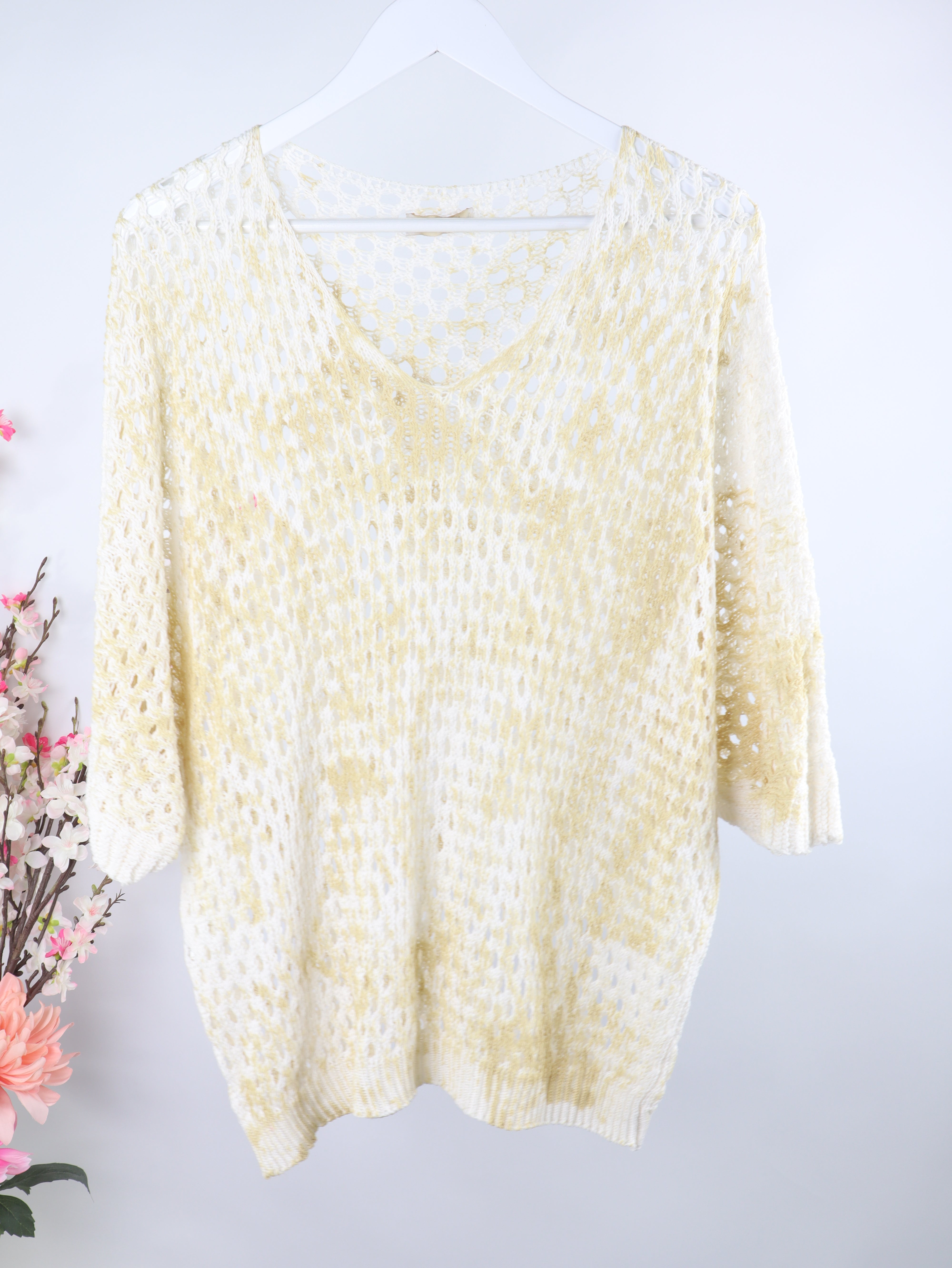 Oversize Strick-Pullover Batik