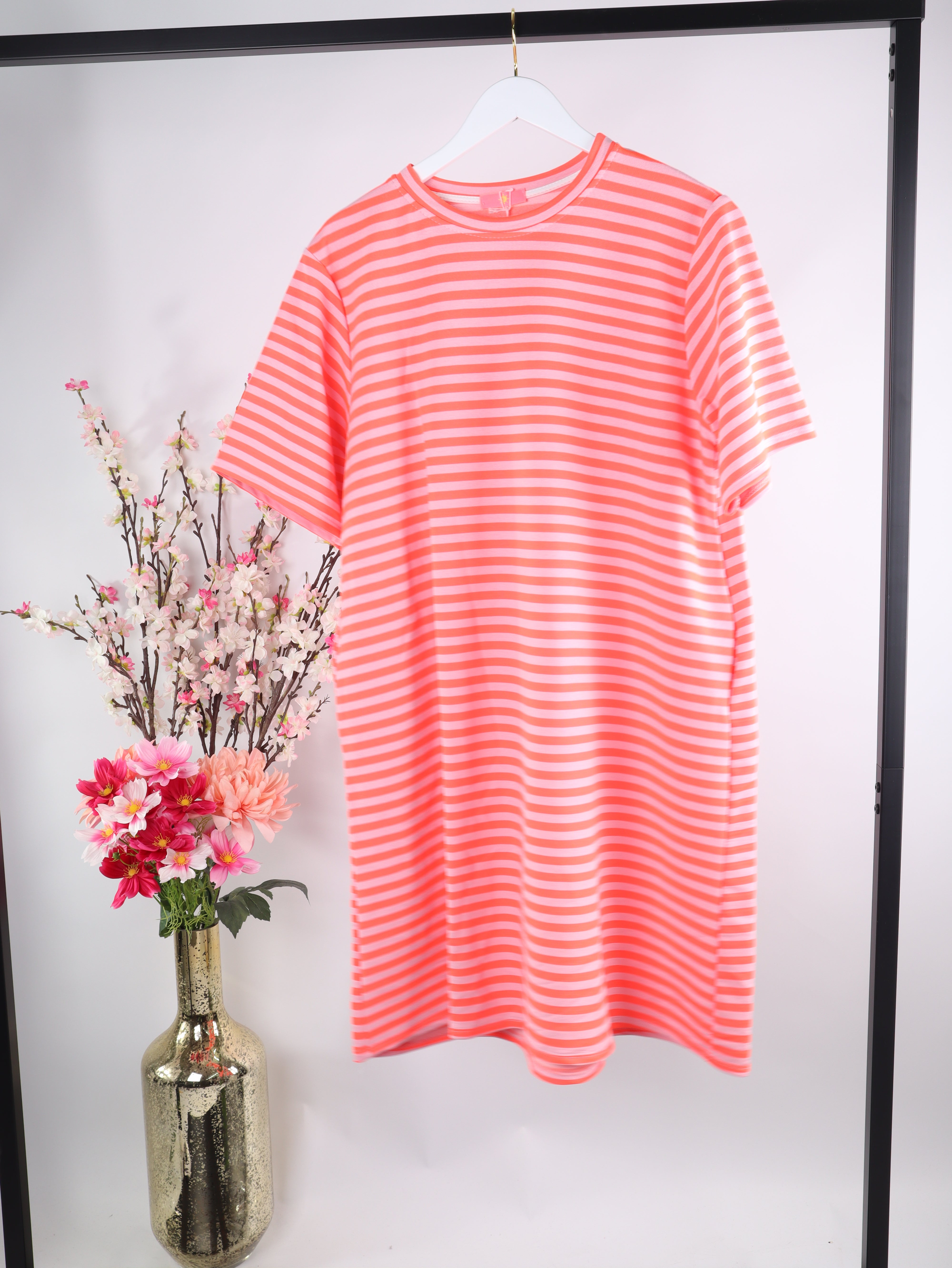 Streifen Shirtkleid