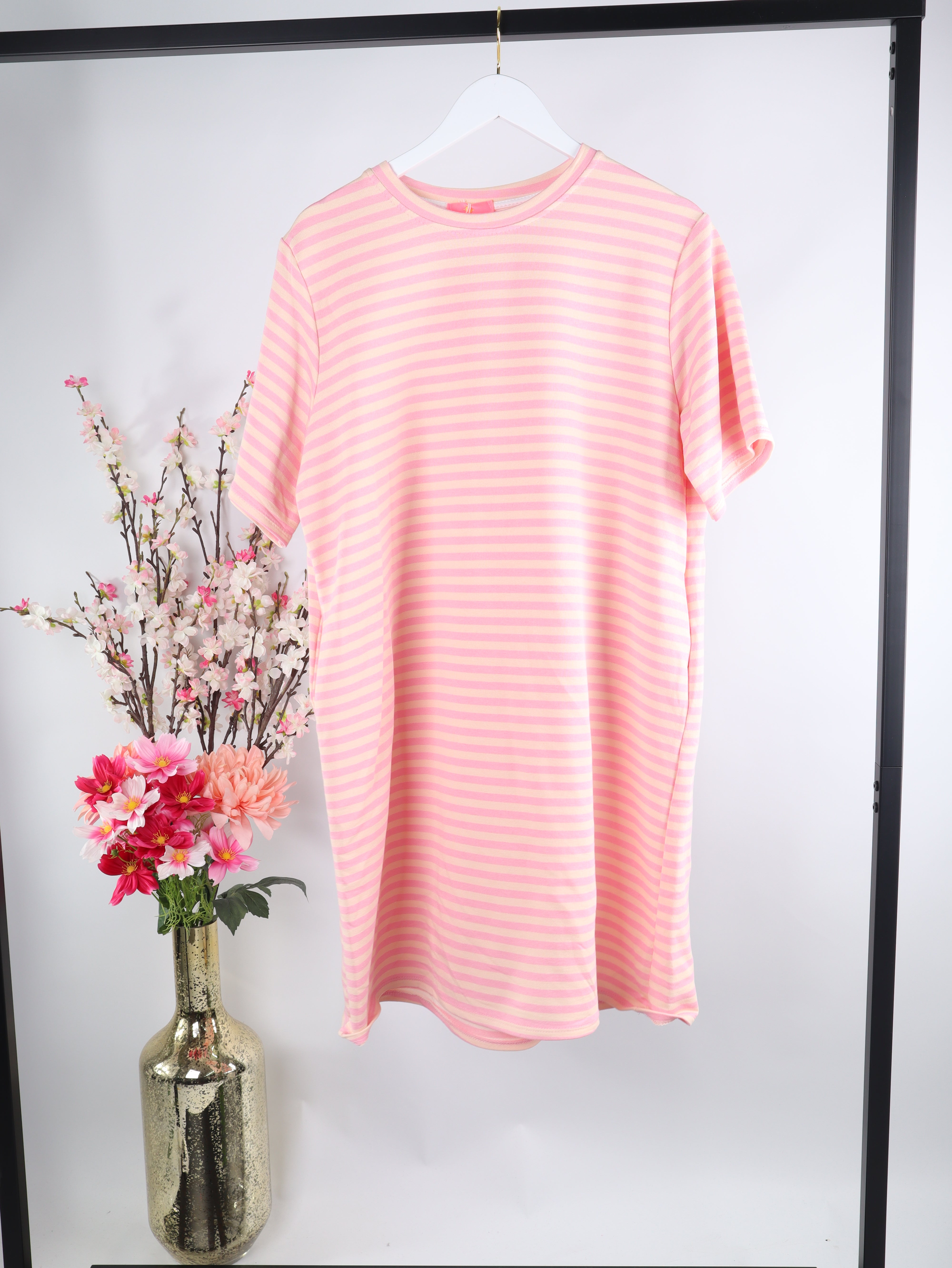 Streifen Shirtkleid