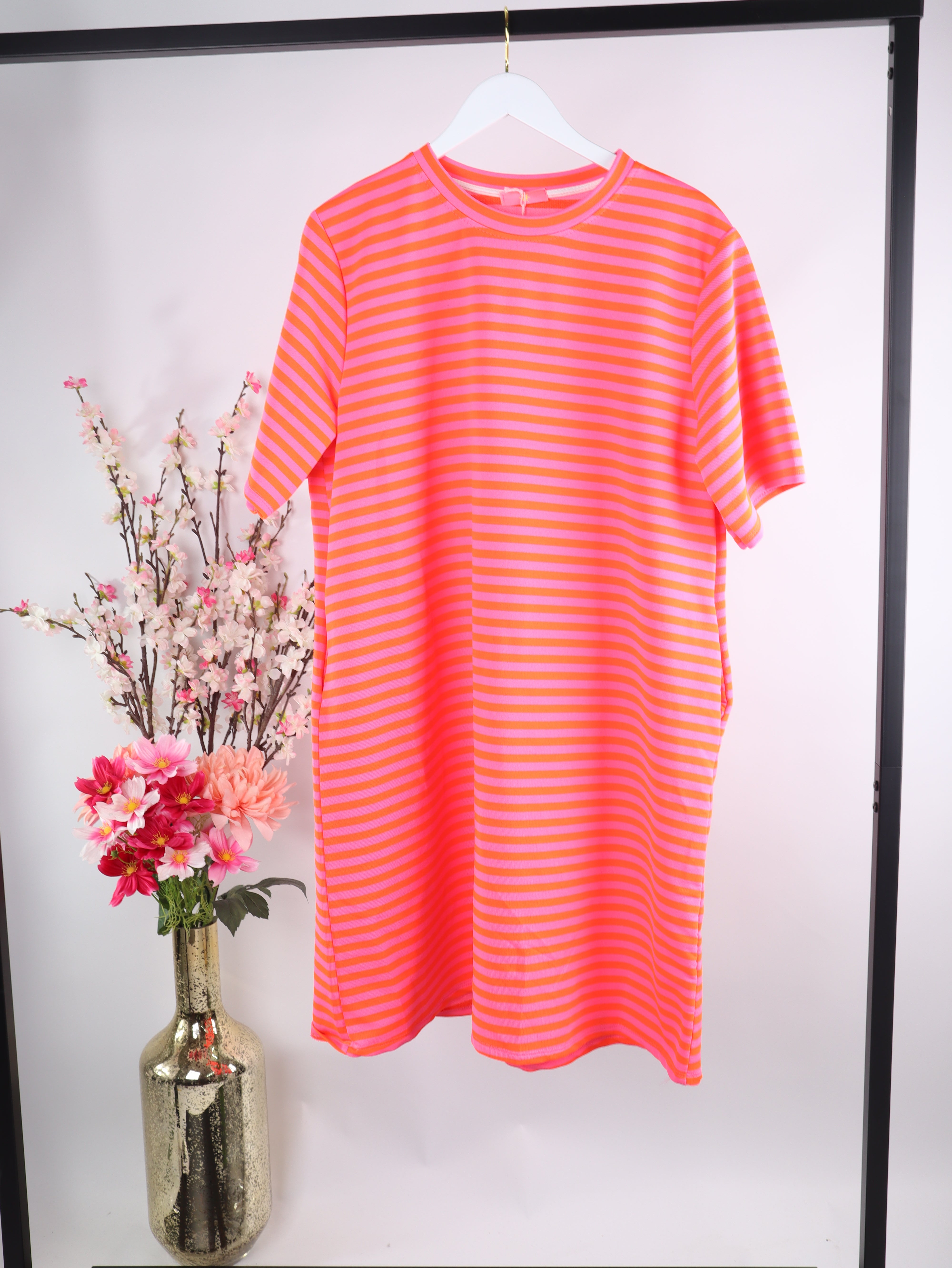 Streifen Shirtkleid