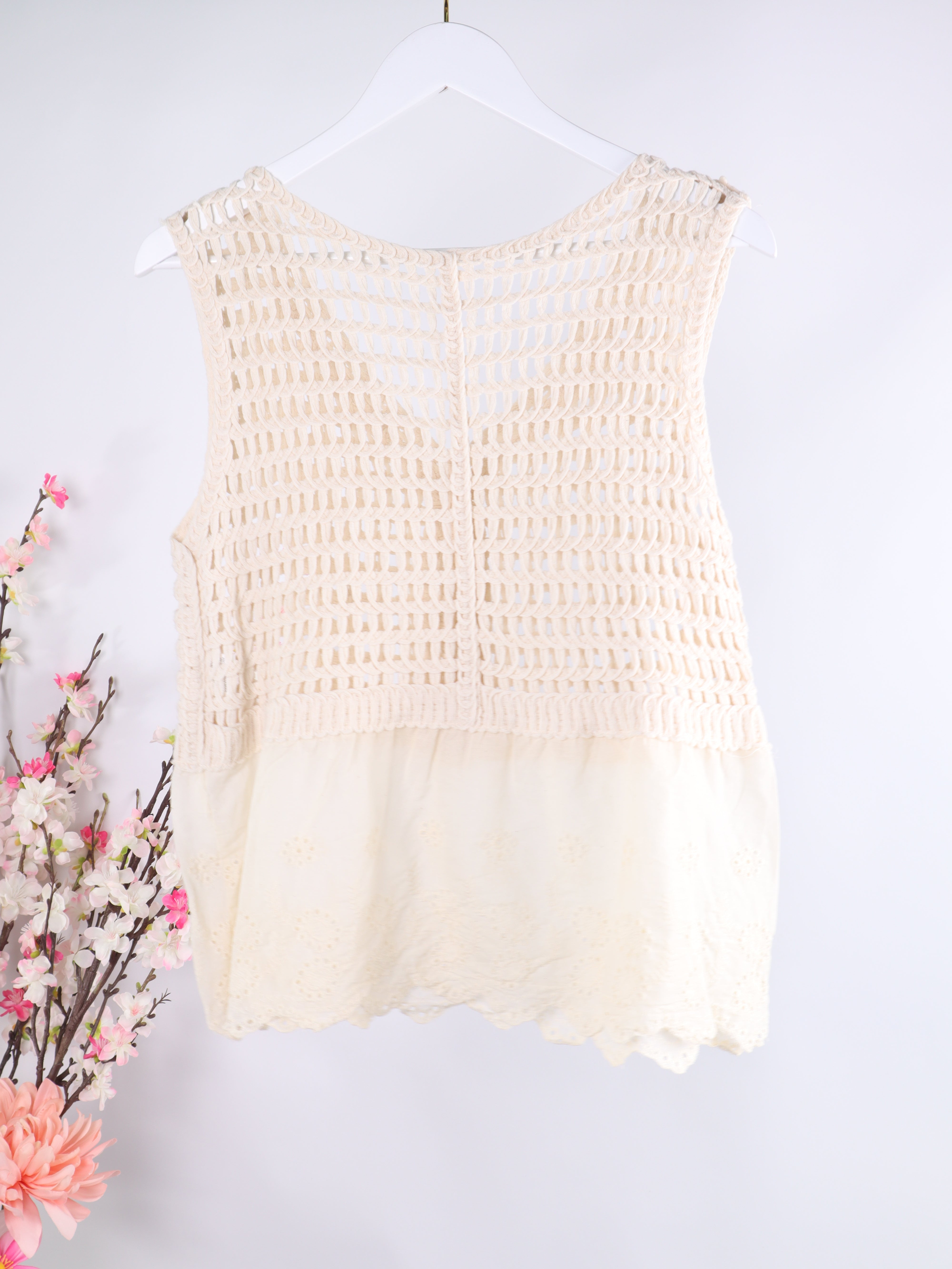 Boho Häkel-Top mit Volant