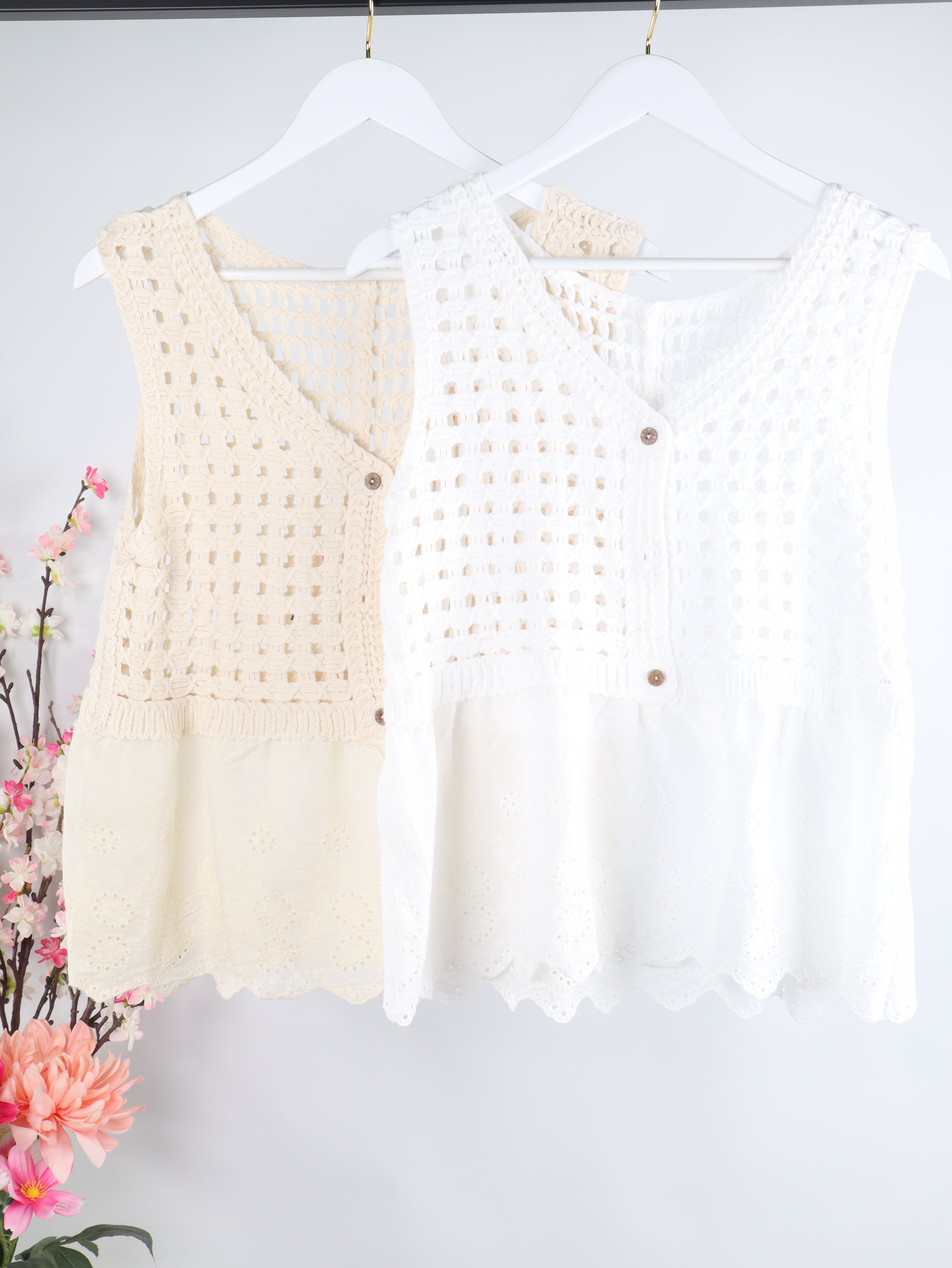 Boho Häkel-Top mit Volant