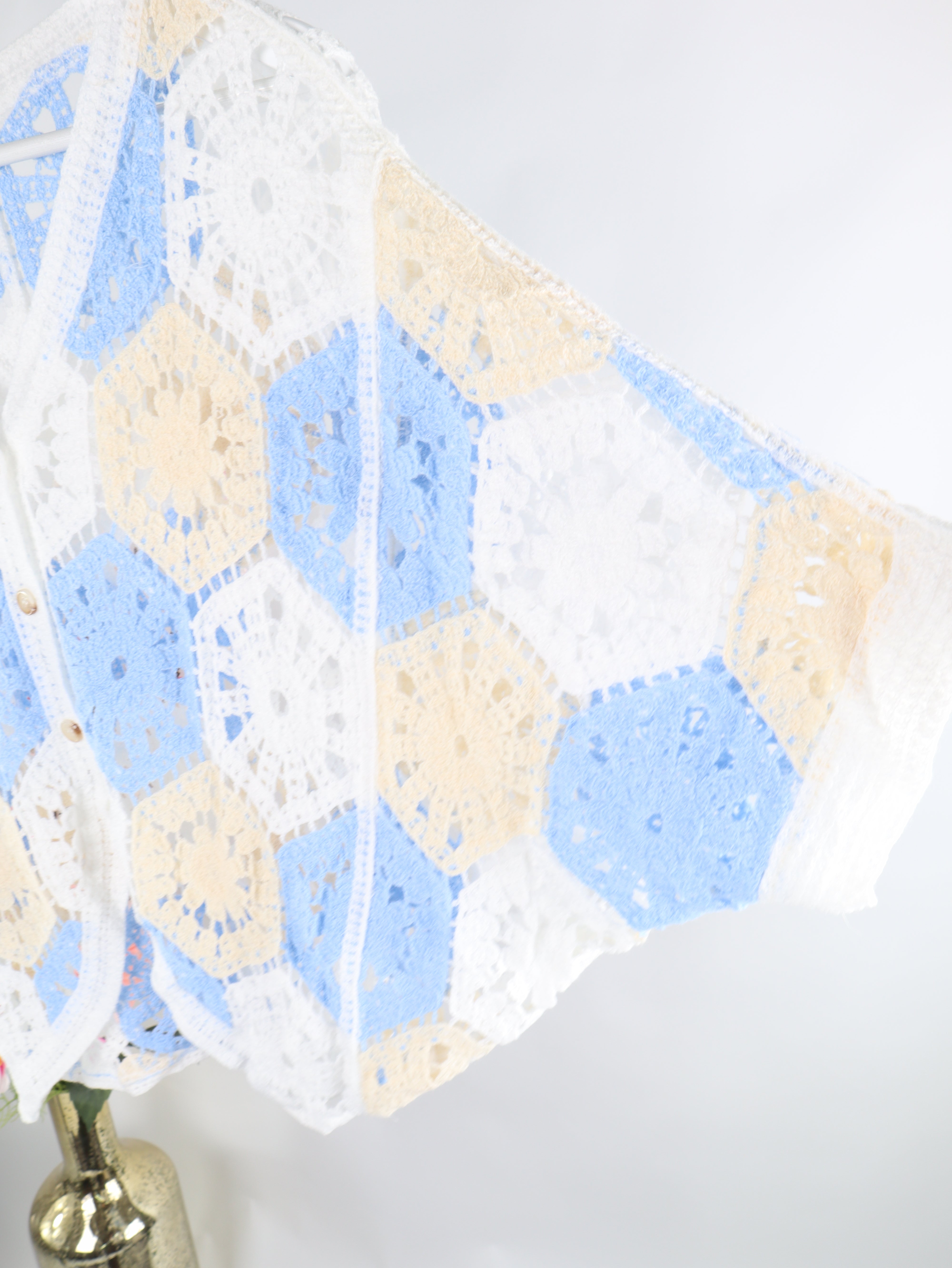 Boho Häkel Cardigan Multicolor