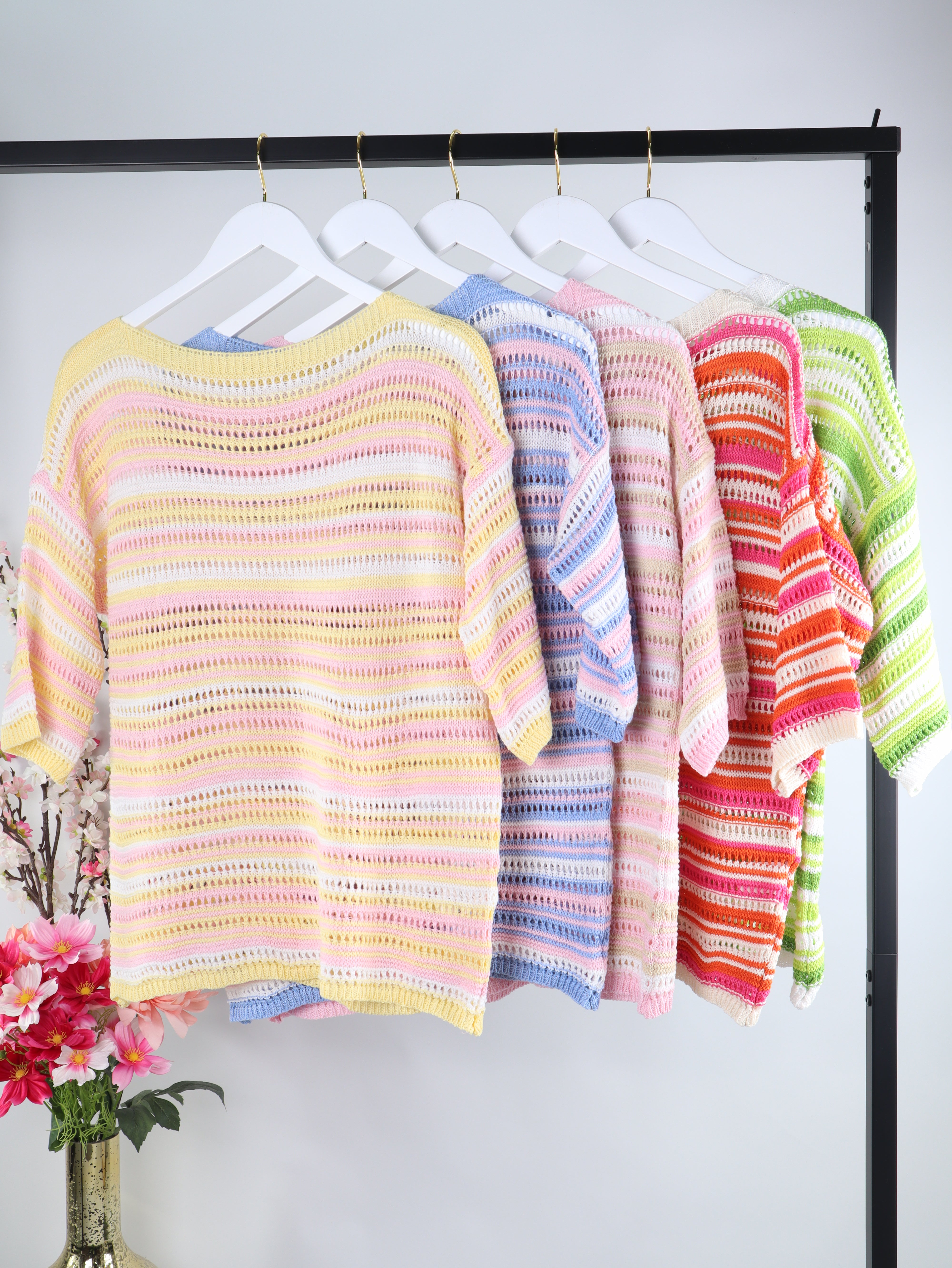Streifen Strickshirt Multicolor