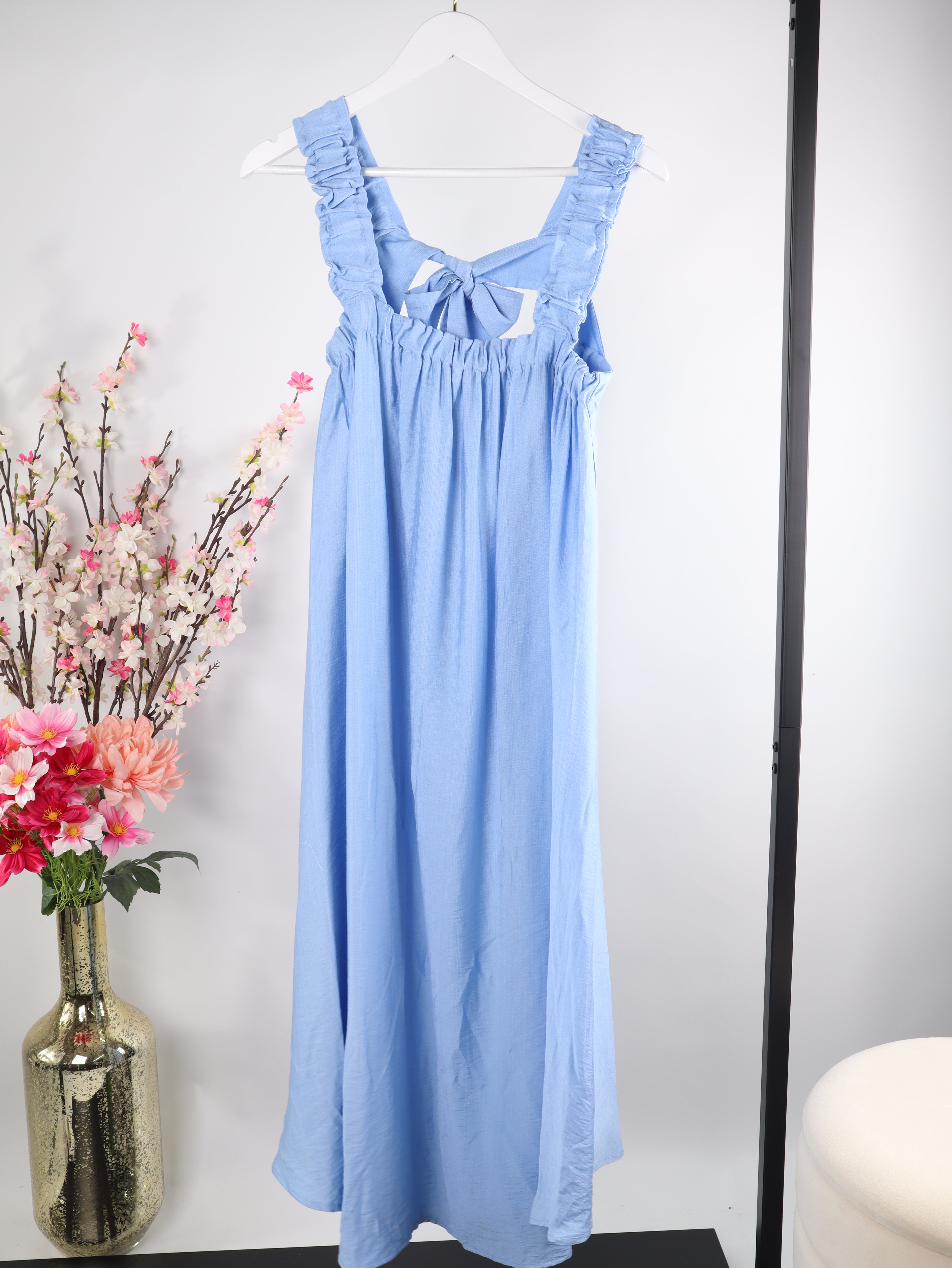 Viskose-Maxikleid Schleife