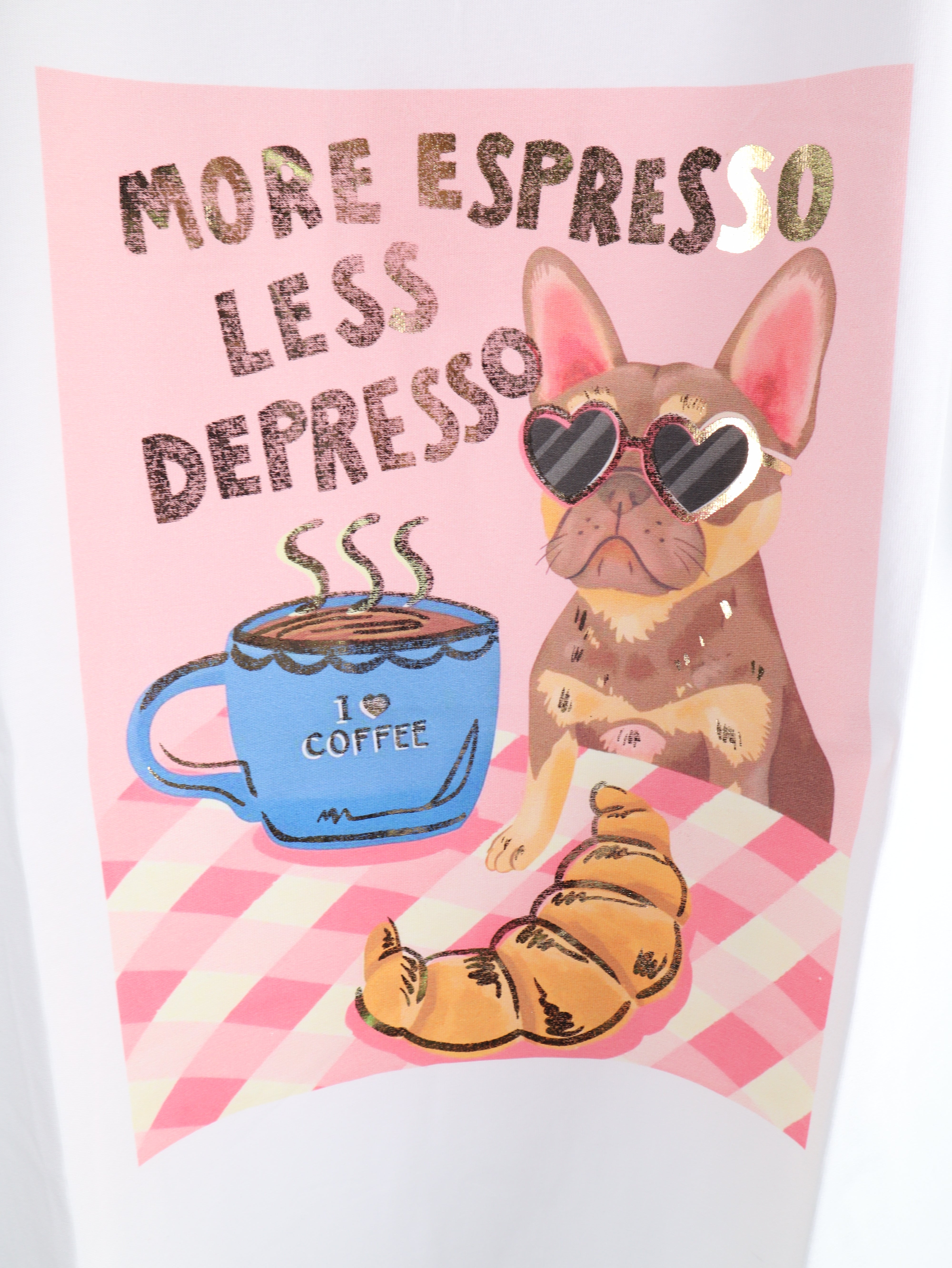 T-Shirt „More Espresso Less Depresso“