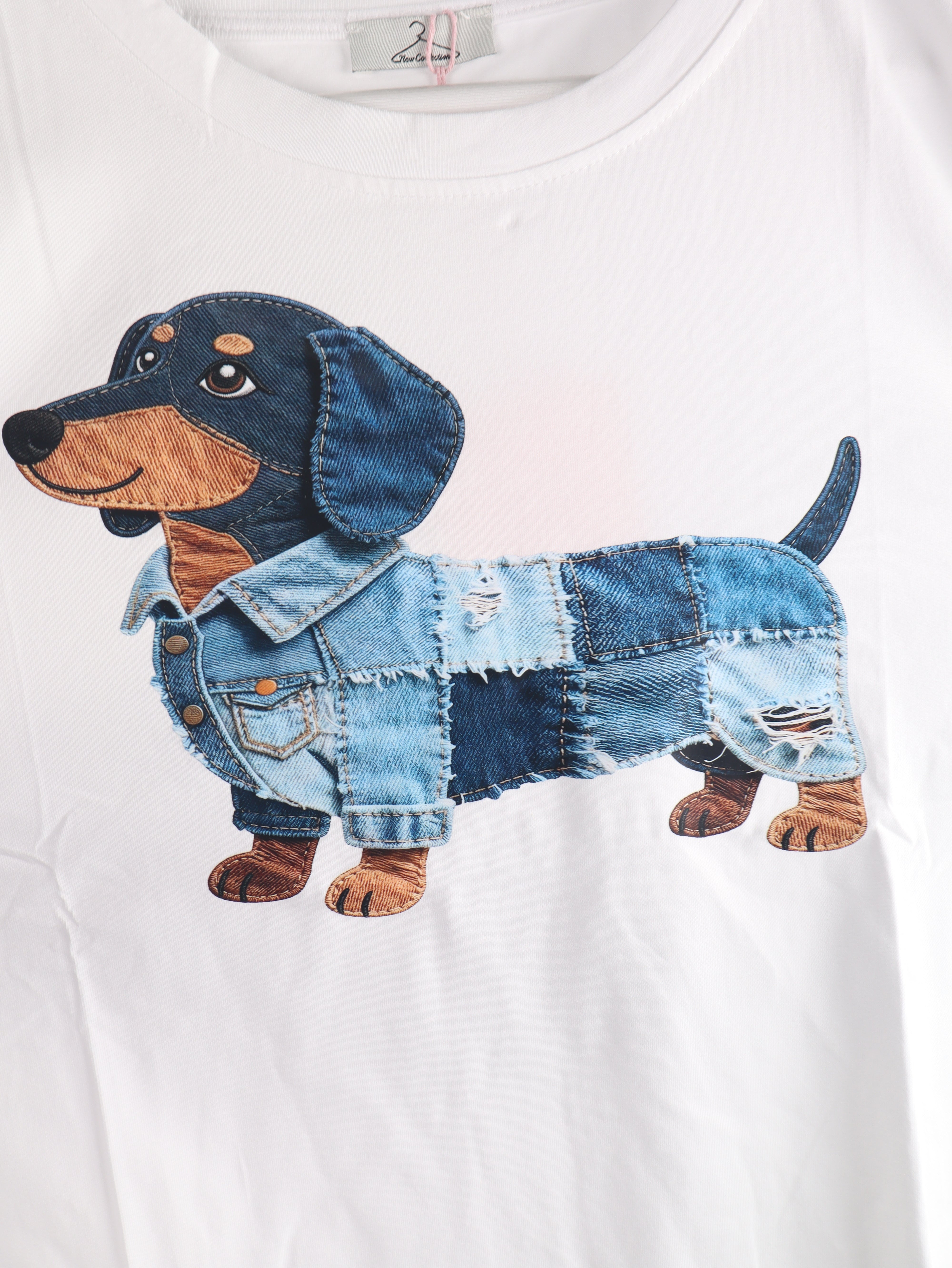 T-Shirt Dackel „Denim Style“