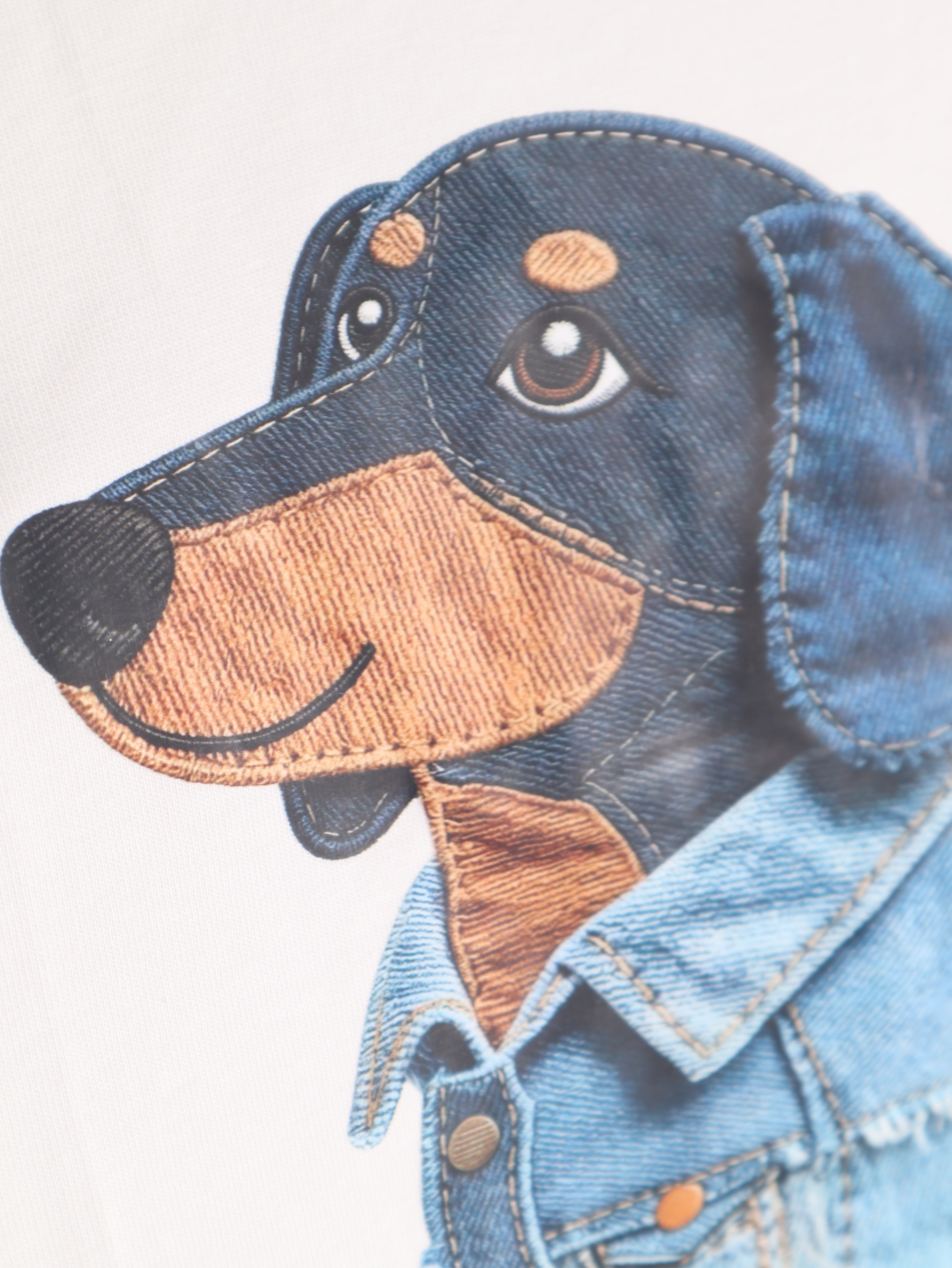 T-Shirt Dackel „Denim Style“