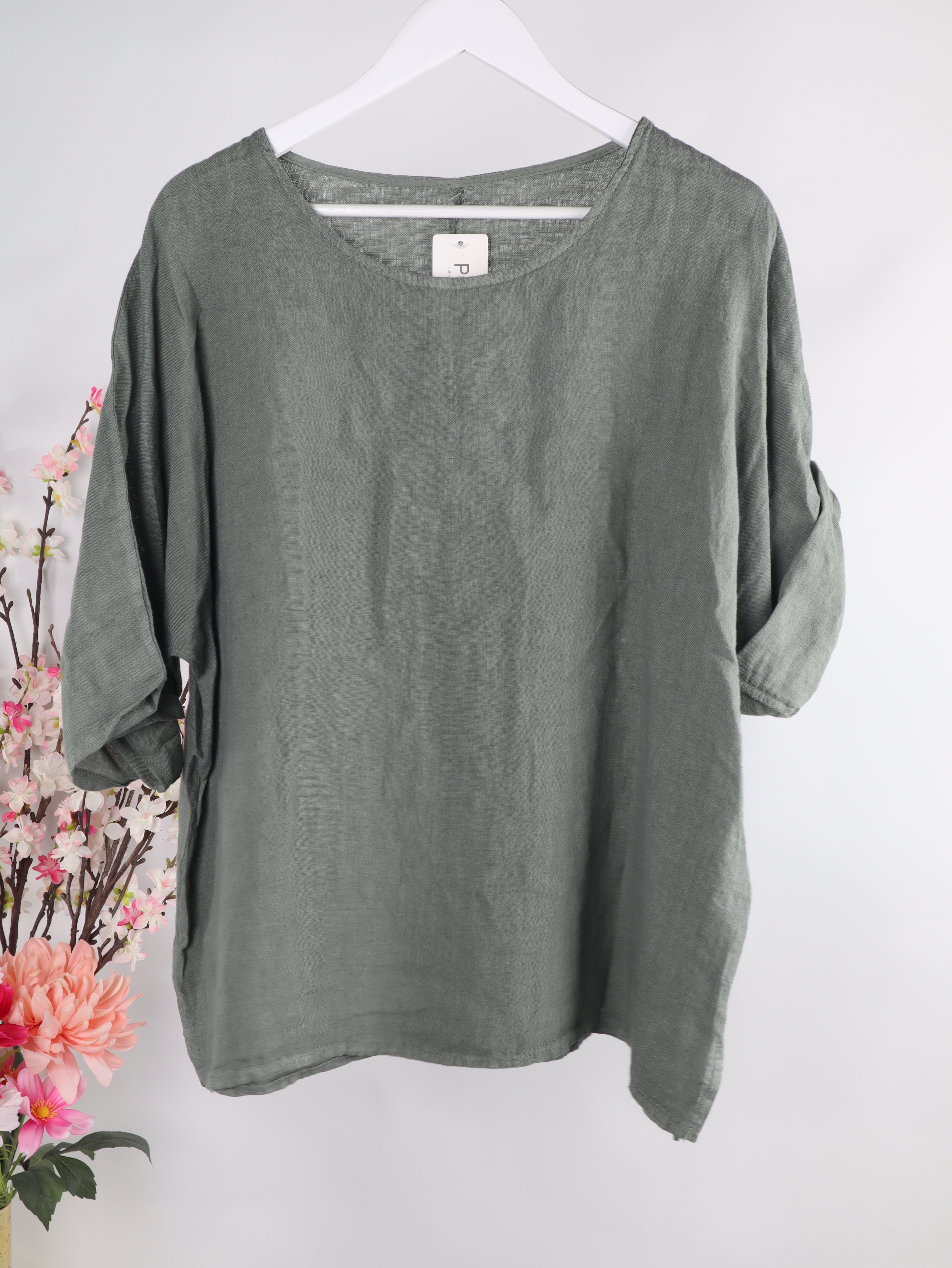 Oversize Leinenshirt