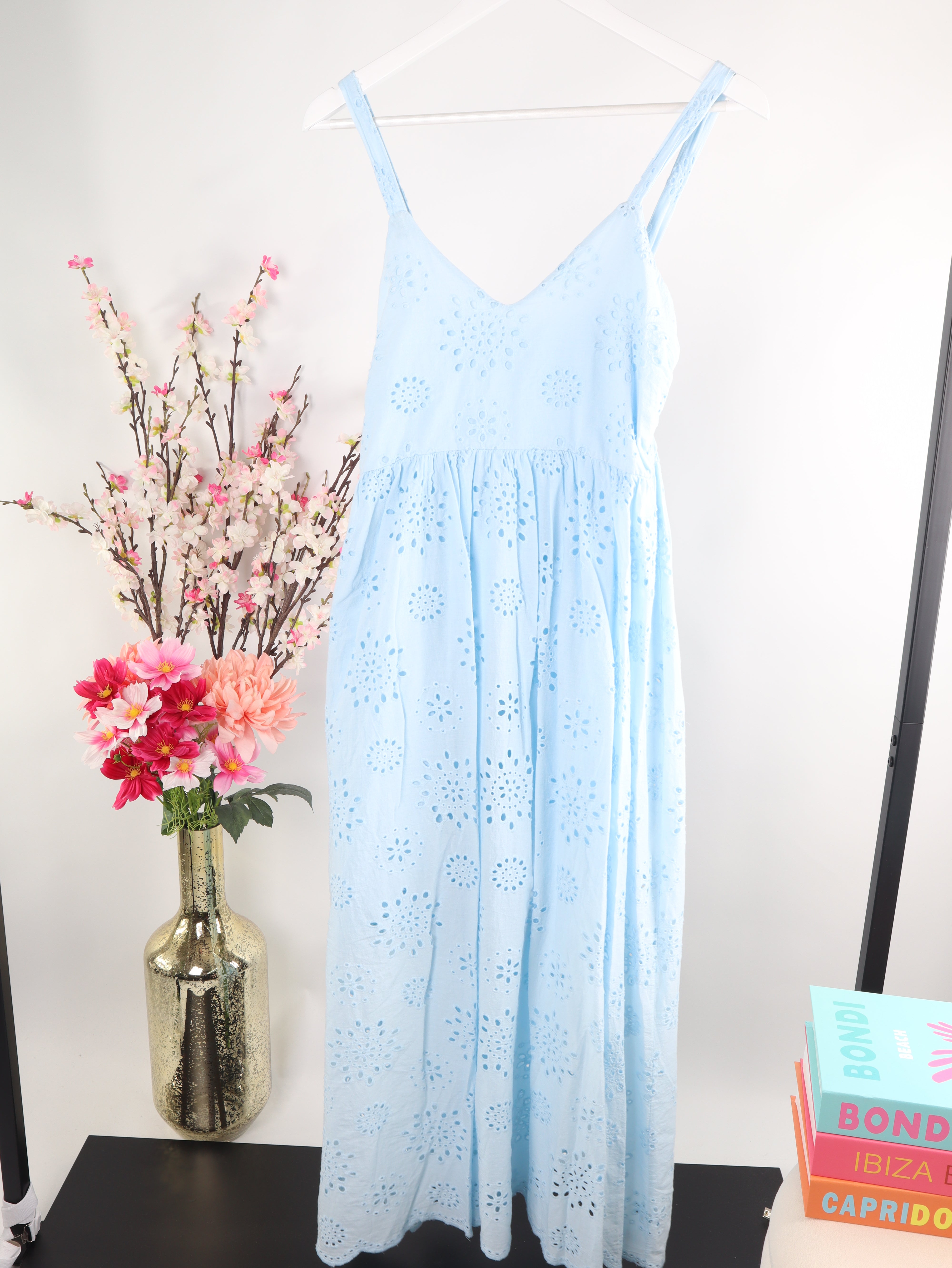 Baumwoll-Maxikleid