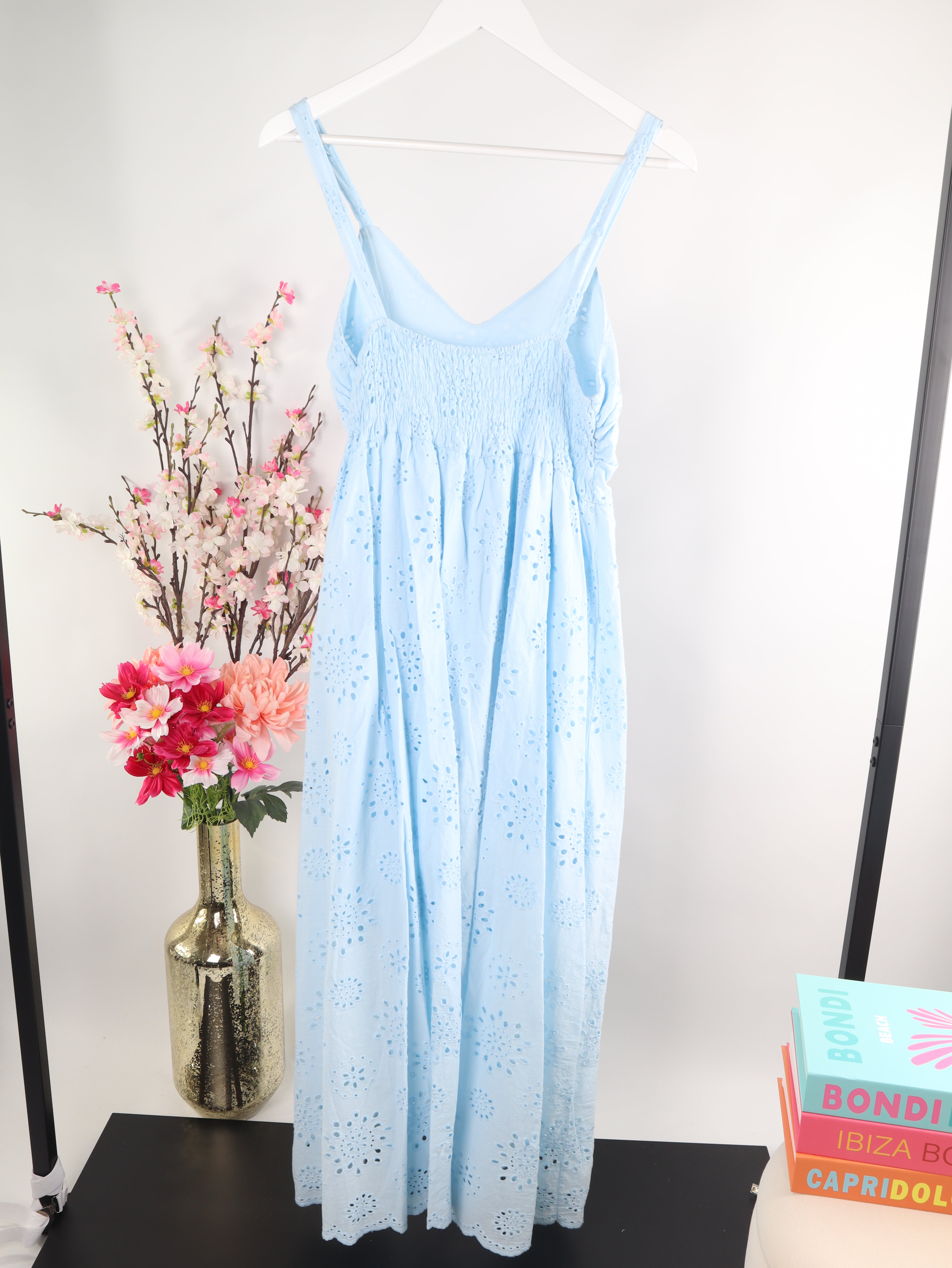 Baumwoll-Maxikleid