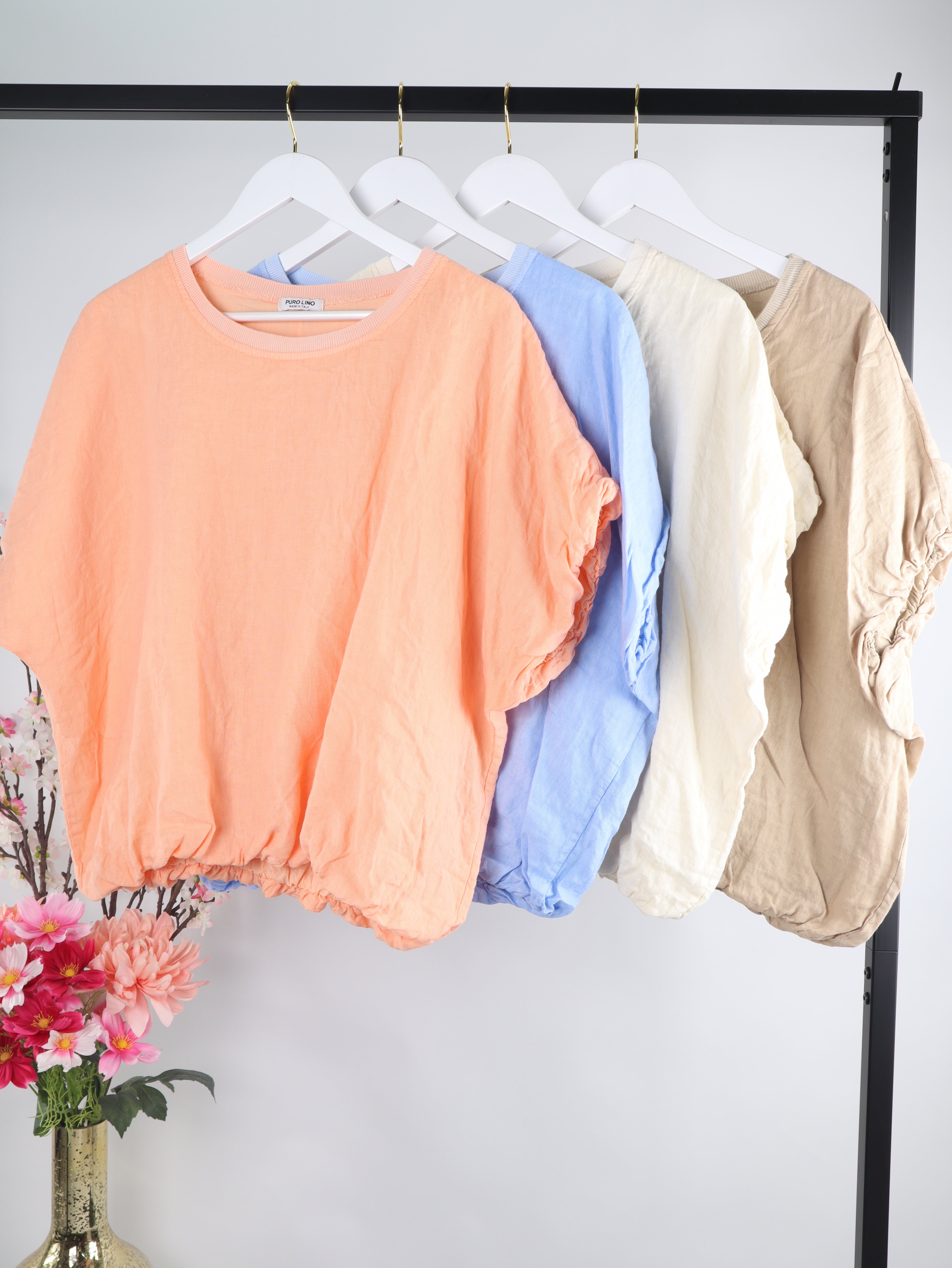 Leinen Shirt mit Baumwollfutter