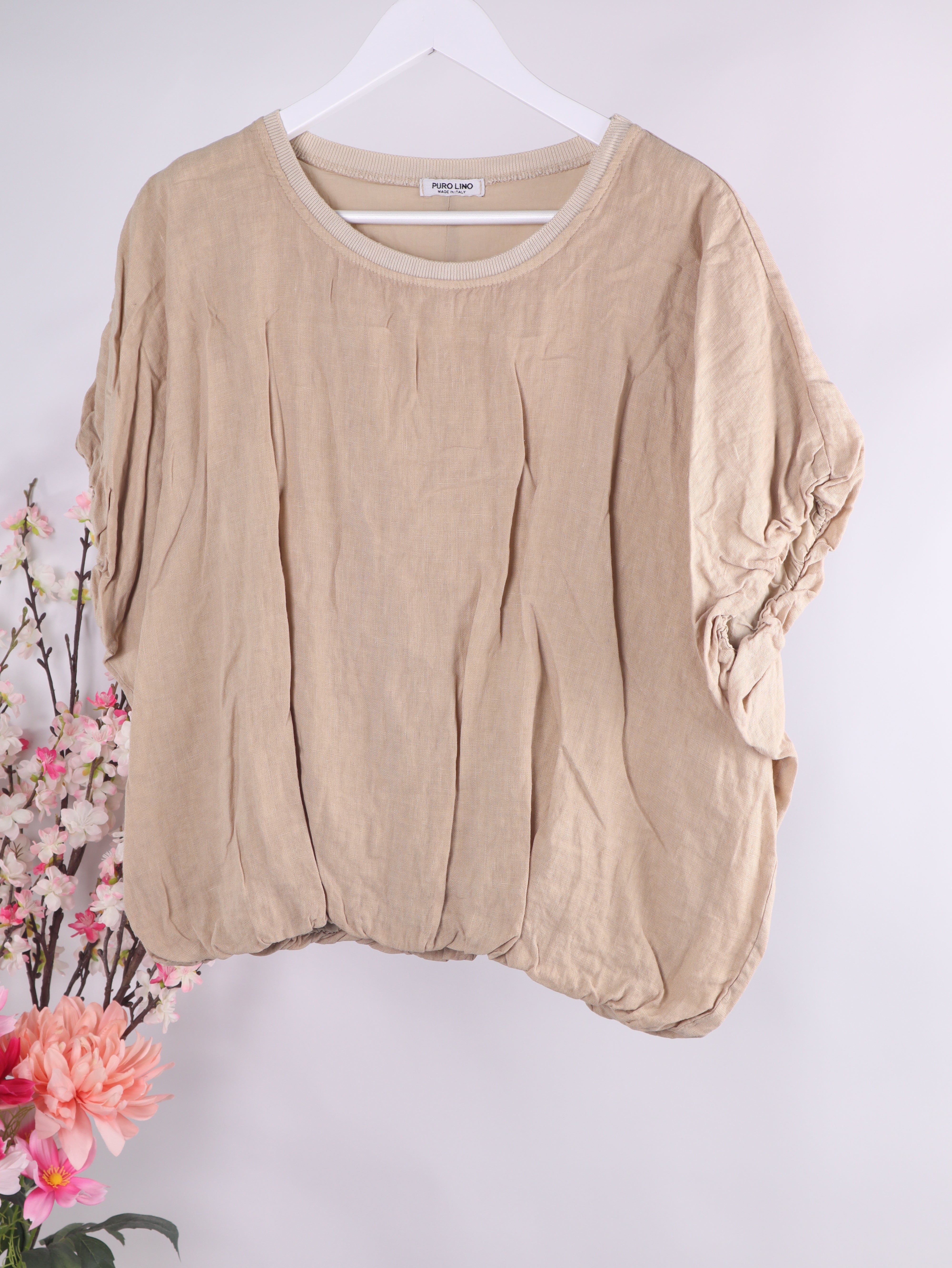 Leinen Shirt mit Baumwollfutter