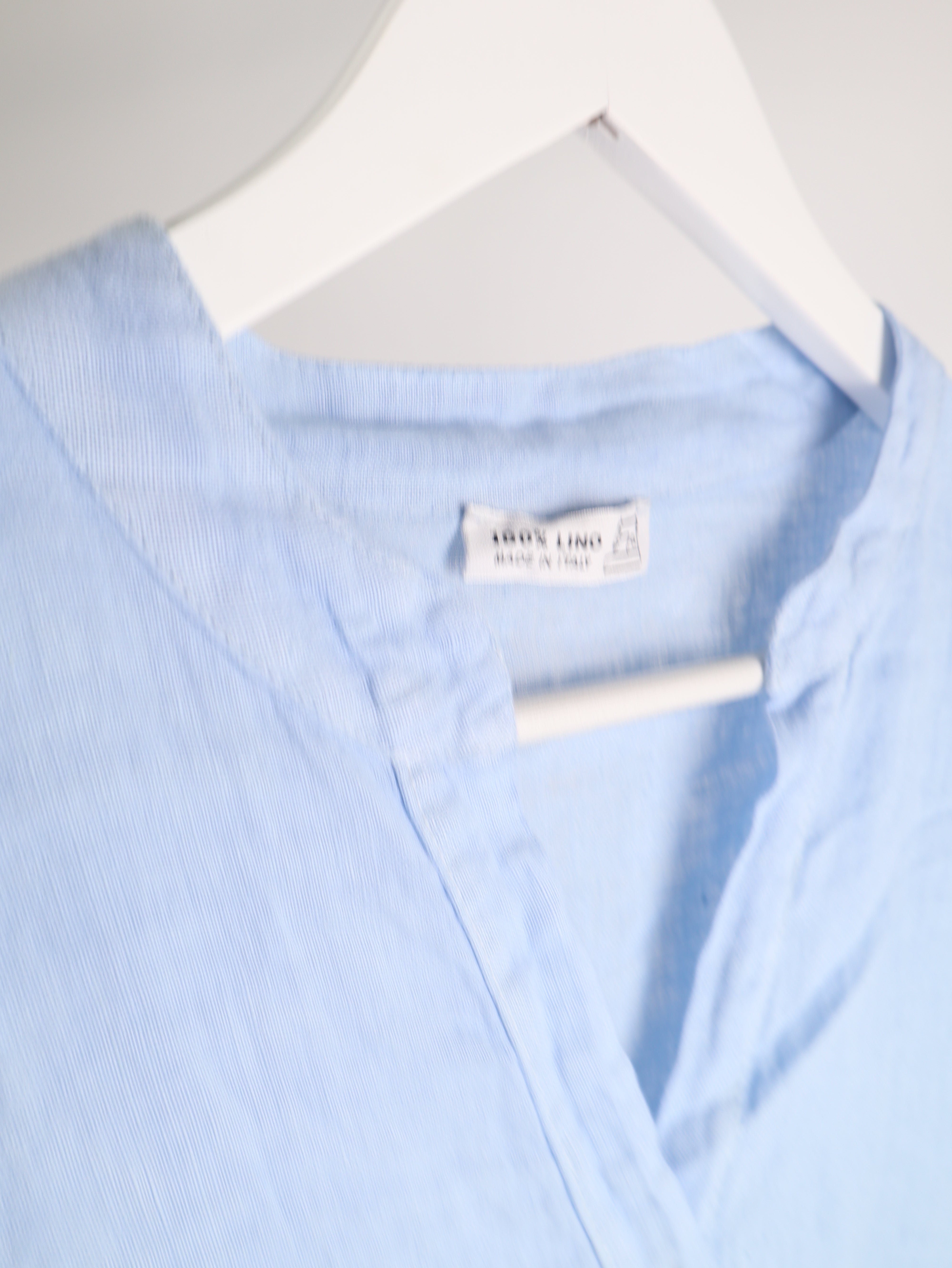 Leinen Crop Bluse mit Tunnelzug