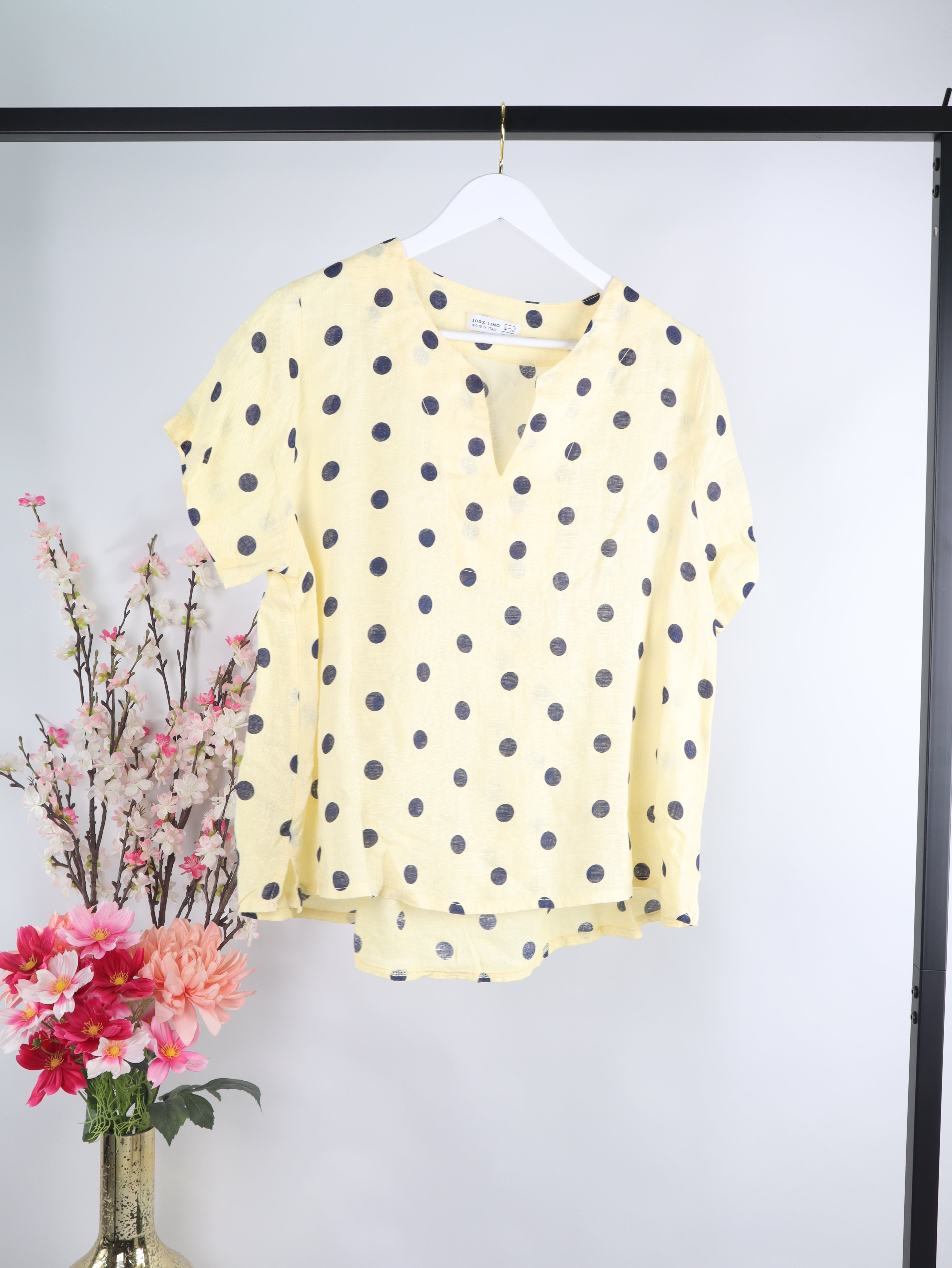 Leinen Bluse "Polka Dot"