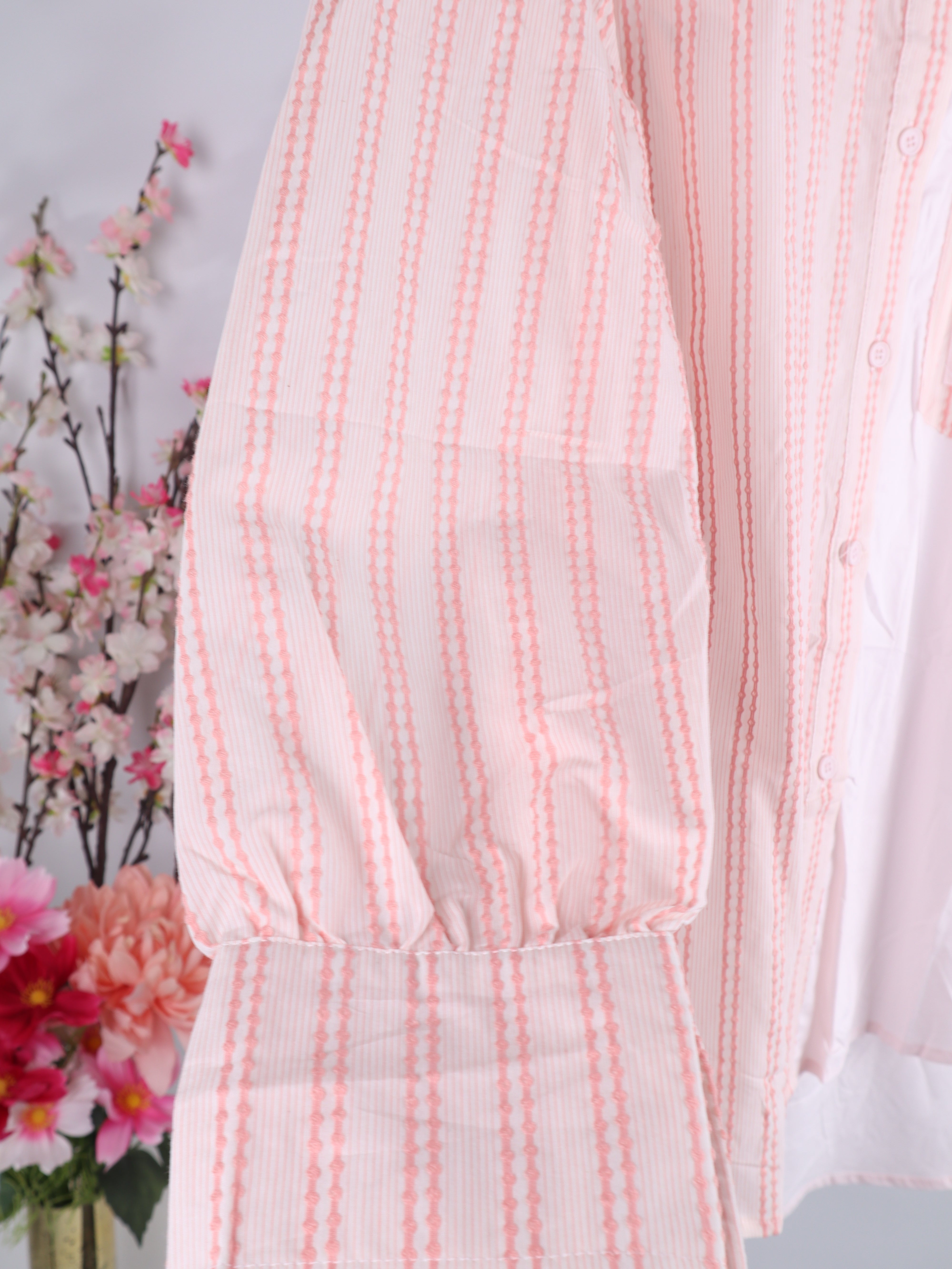 Oversize Bluse Two-Tone