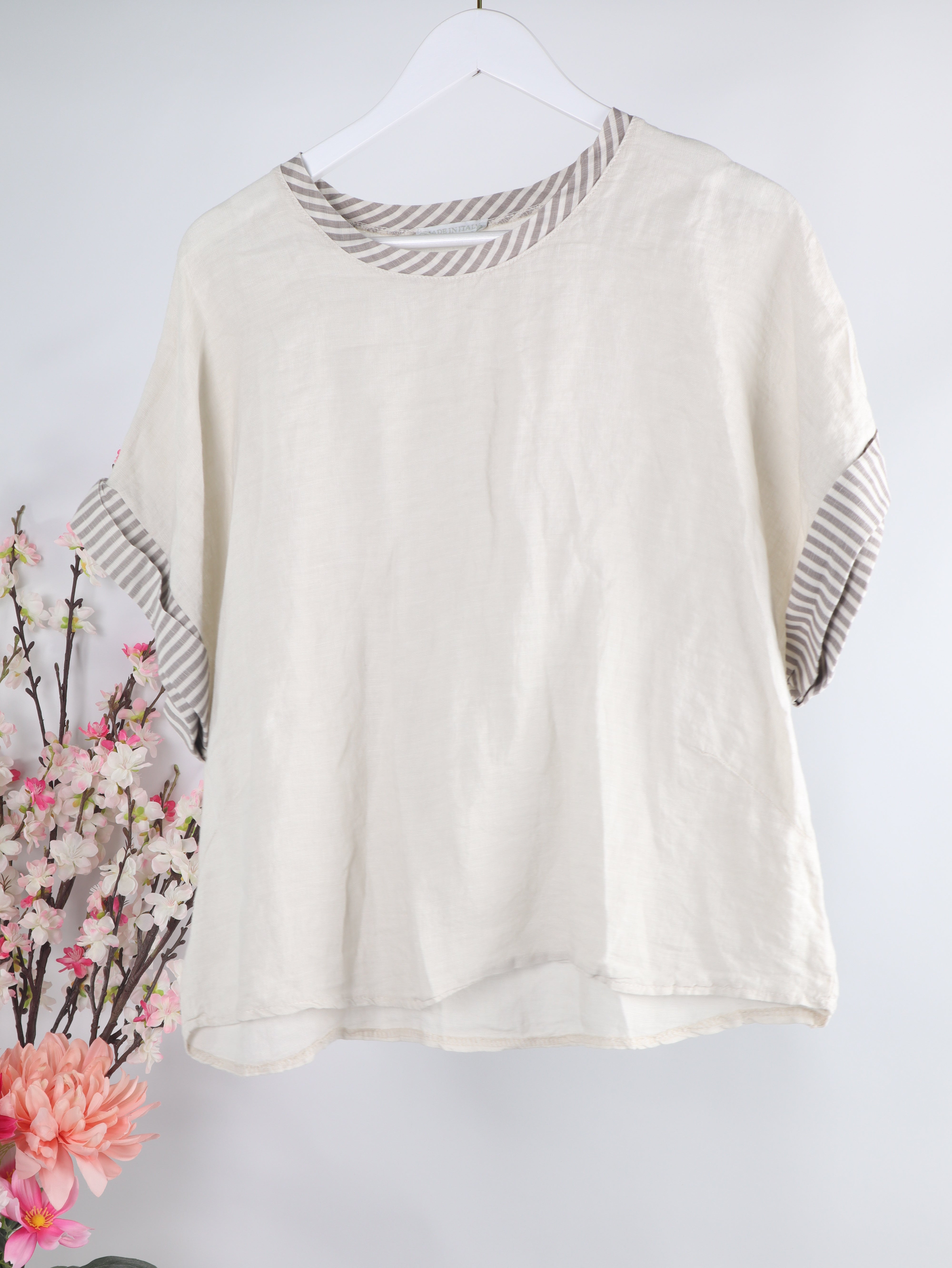 Leinen Shirt Streifen