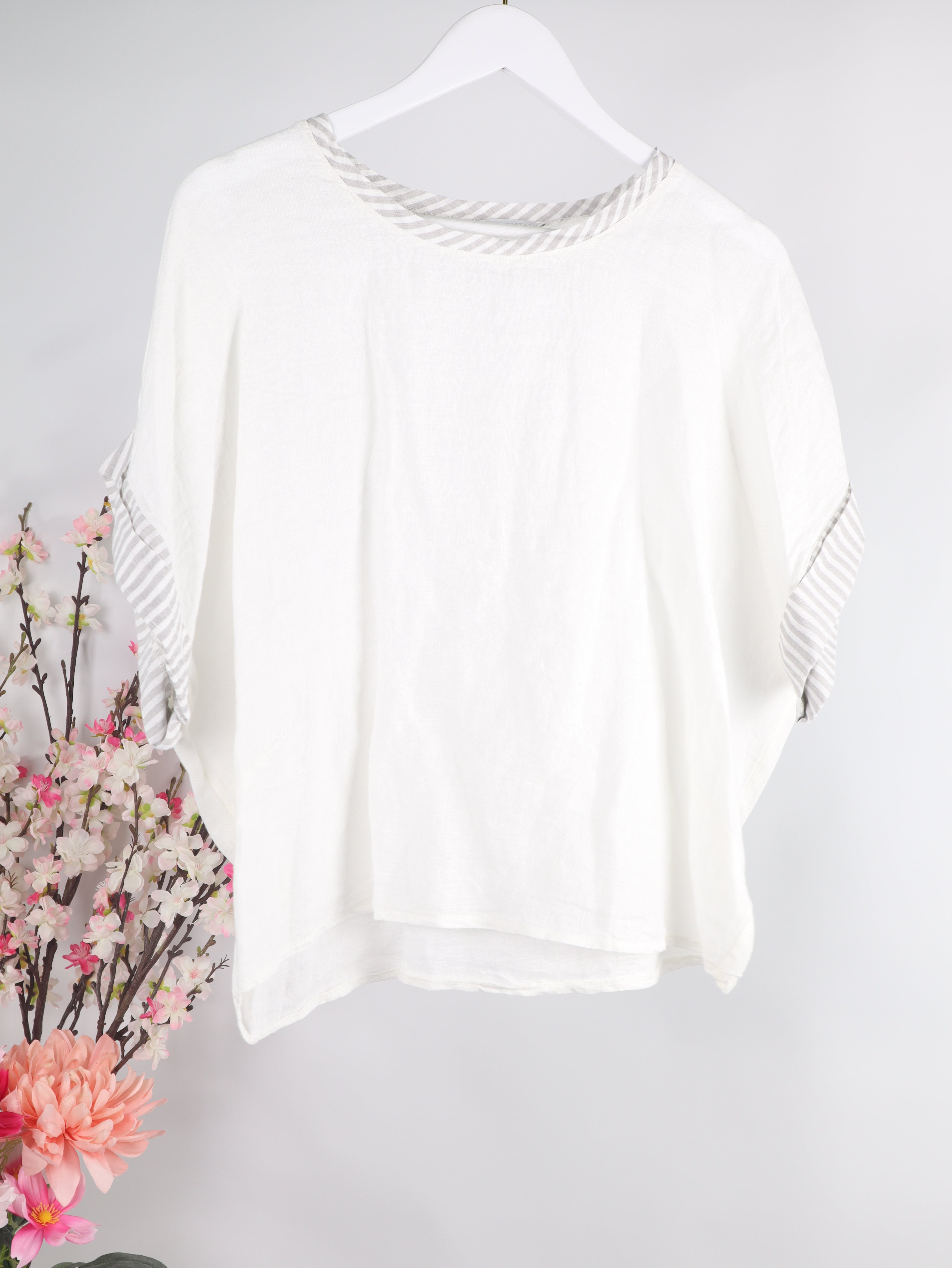 Leinen Shirt Streifen