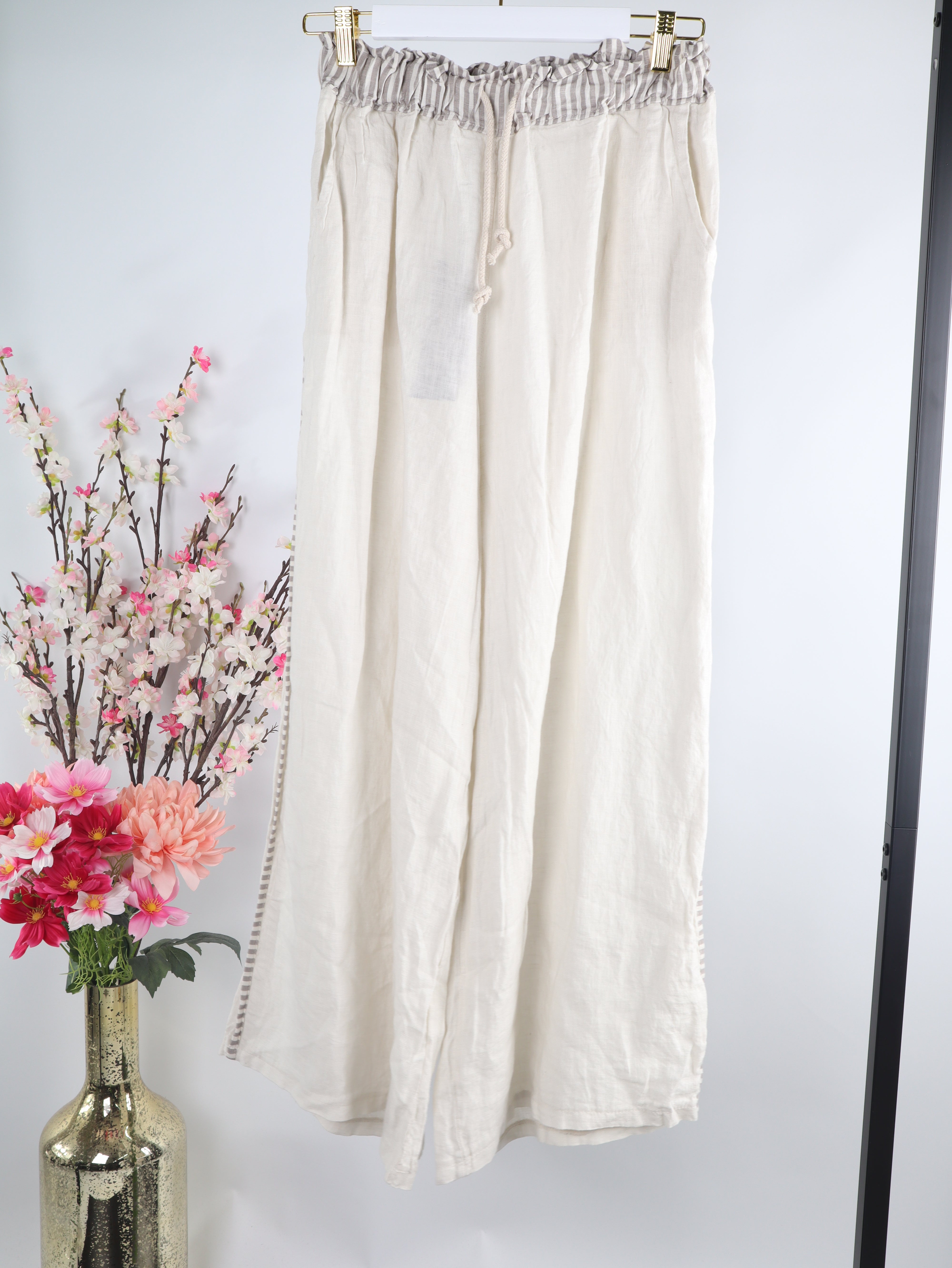 Leinenhose Streifen