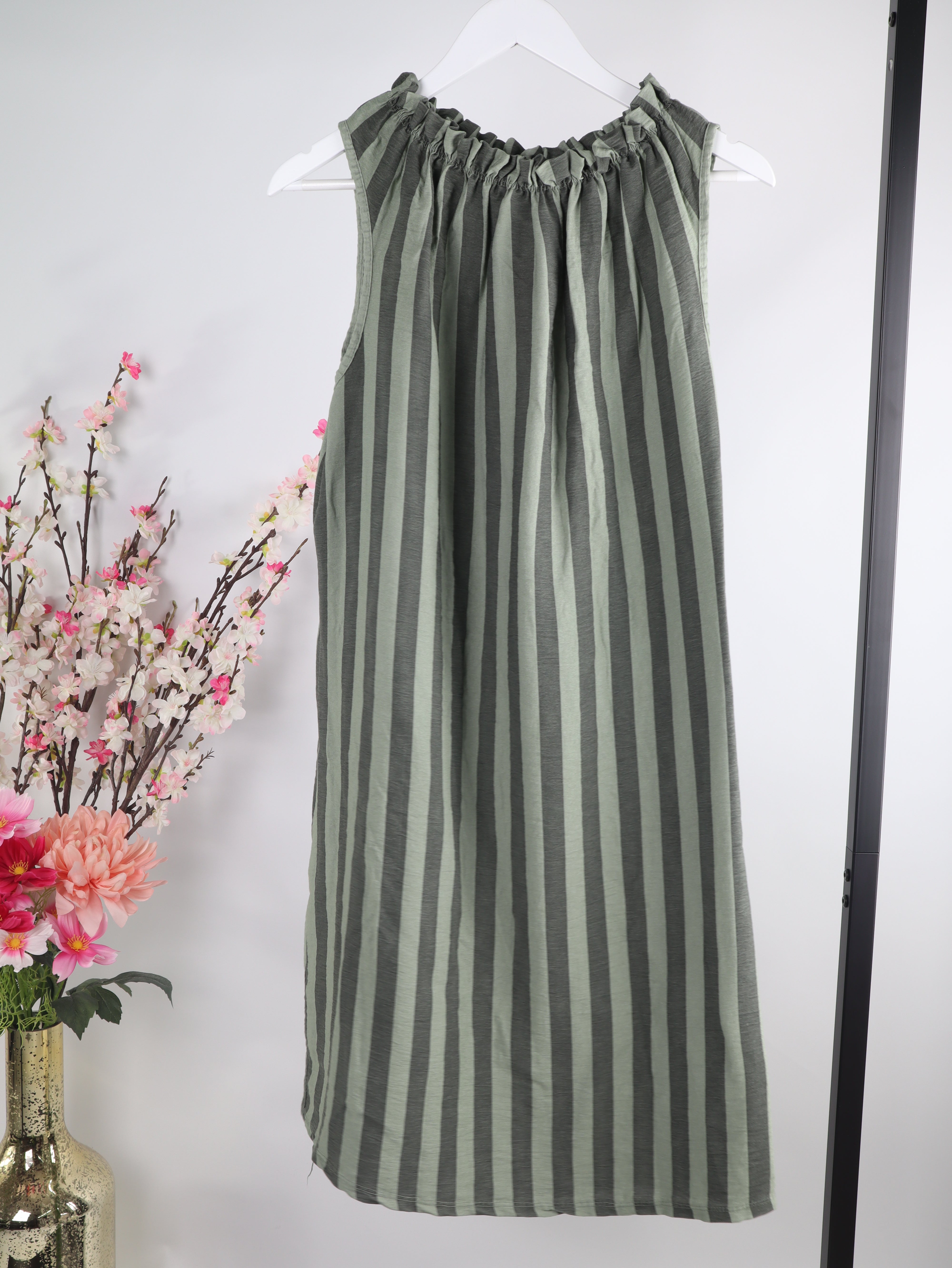 Viskose Kleid mit Streifenmuster