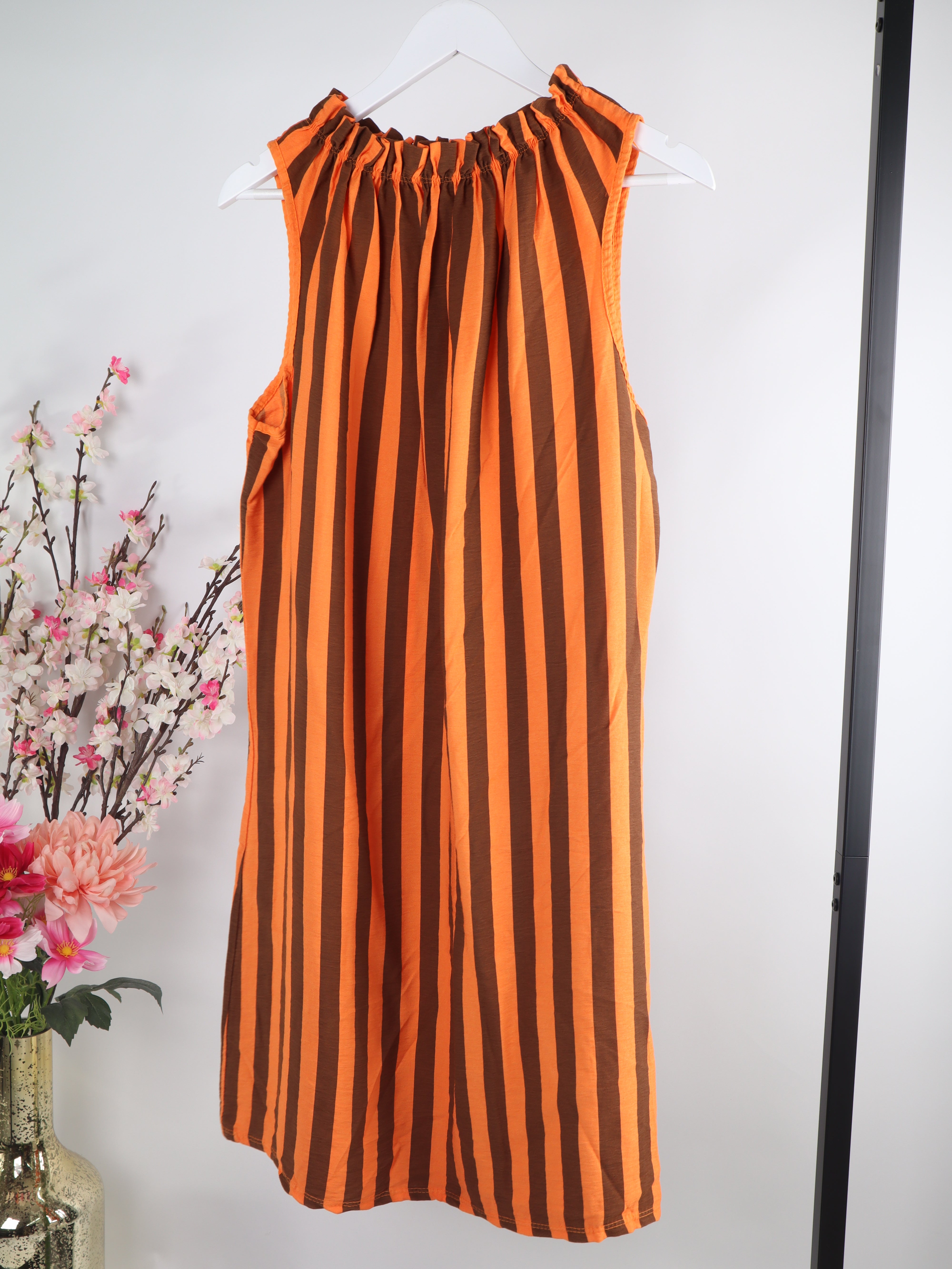 Viskose Kleid mit Streifenmuster