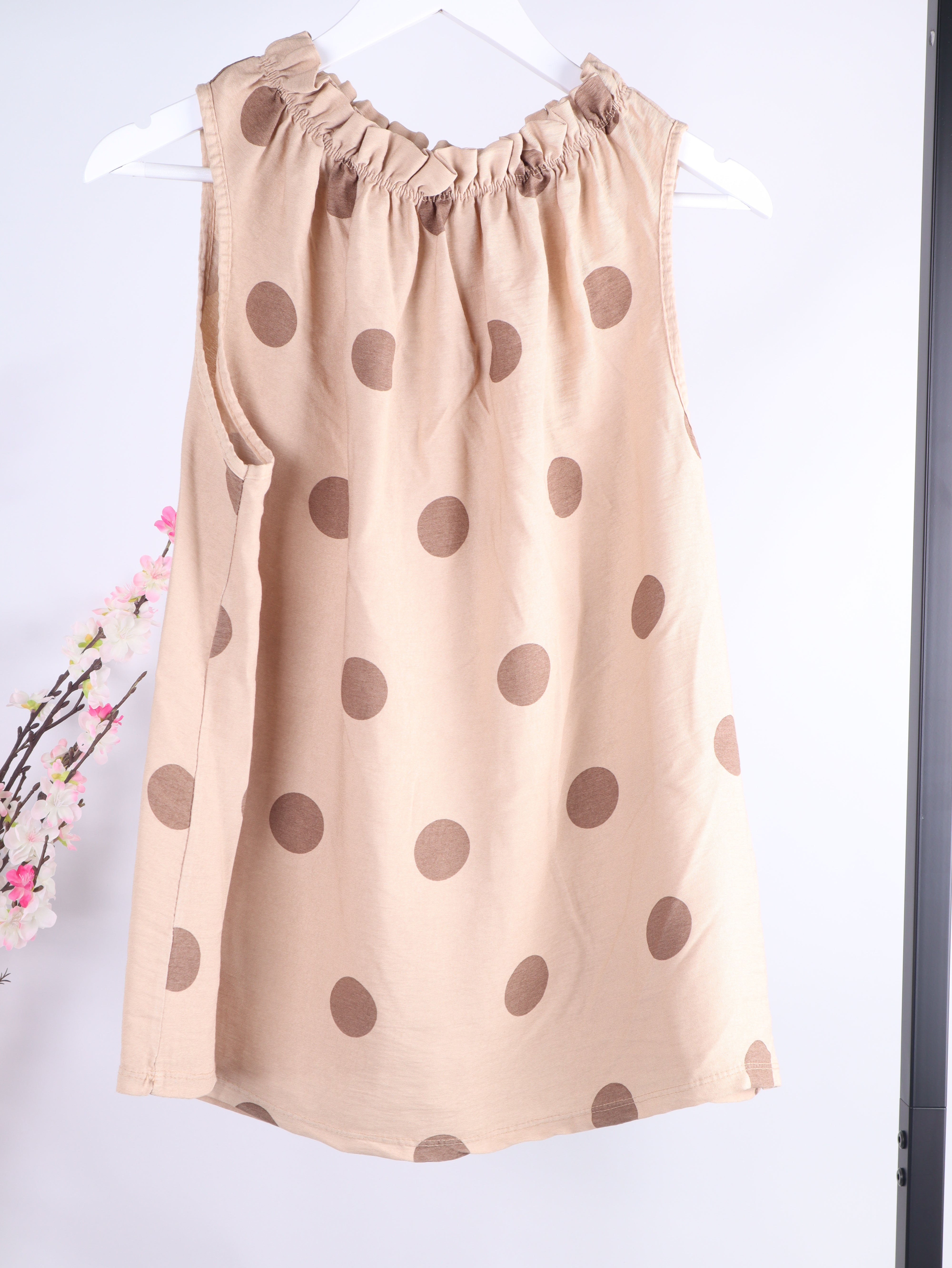 Viskose Top mit Polka Dot Muster