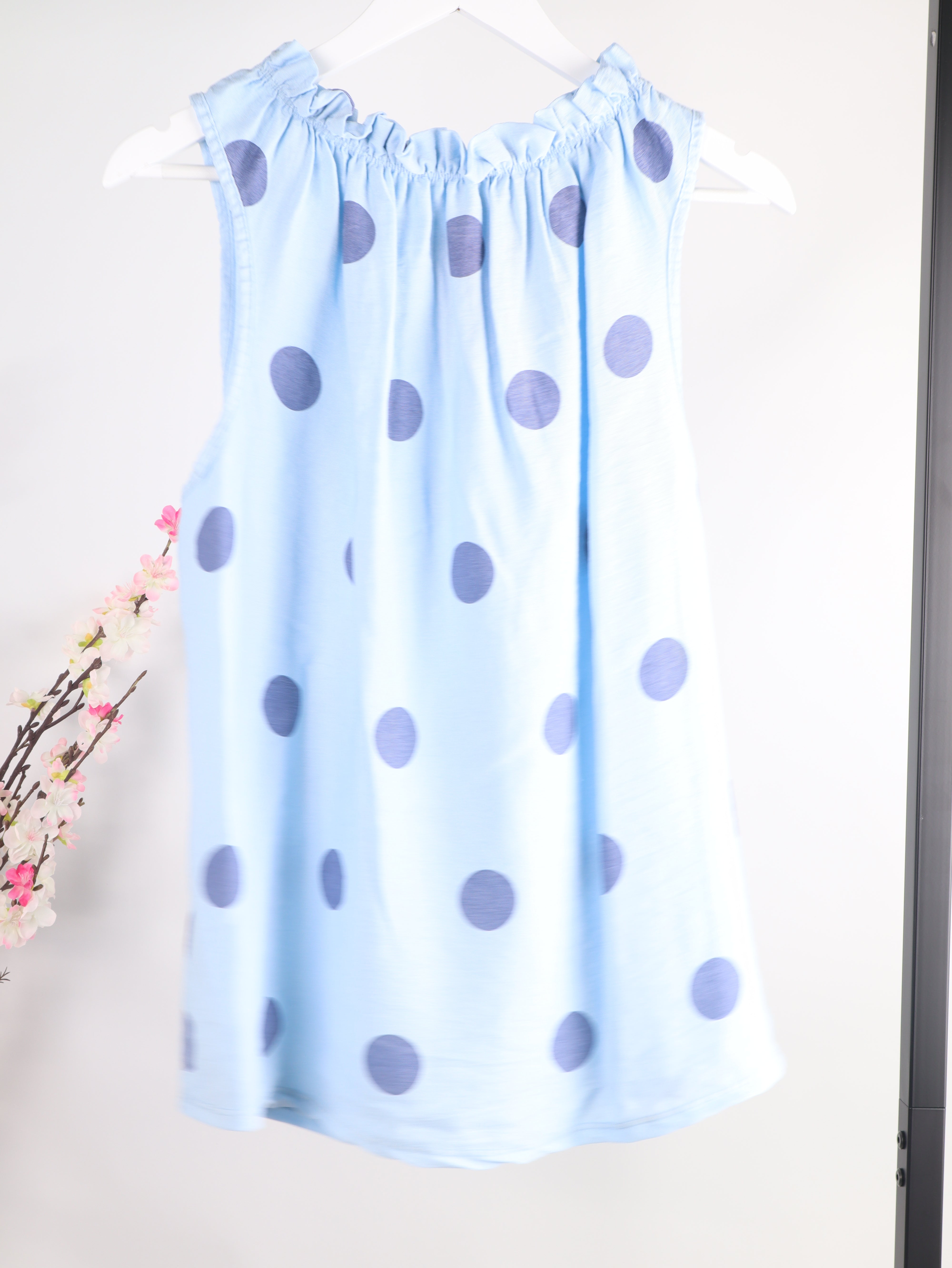 Viskose Top mit Polka Dot Muster