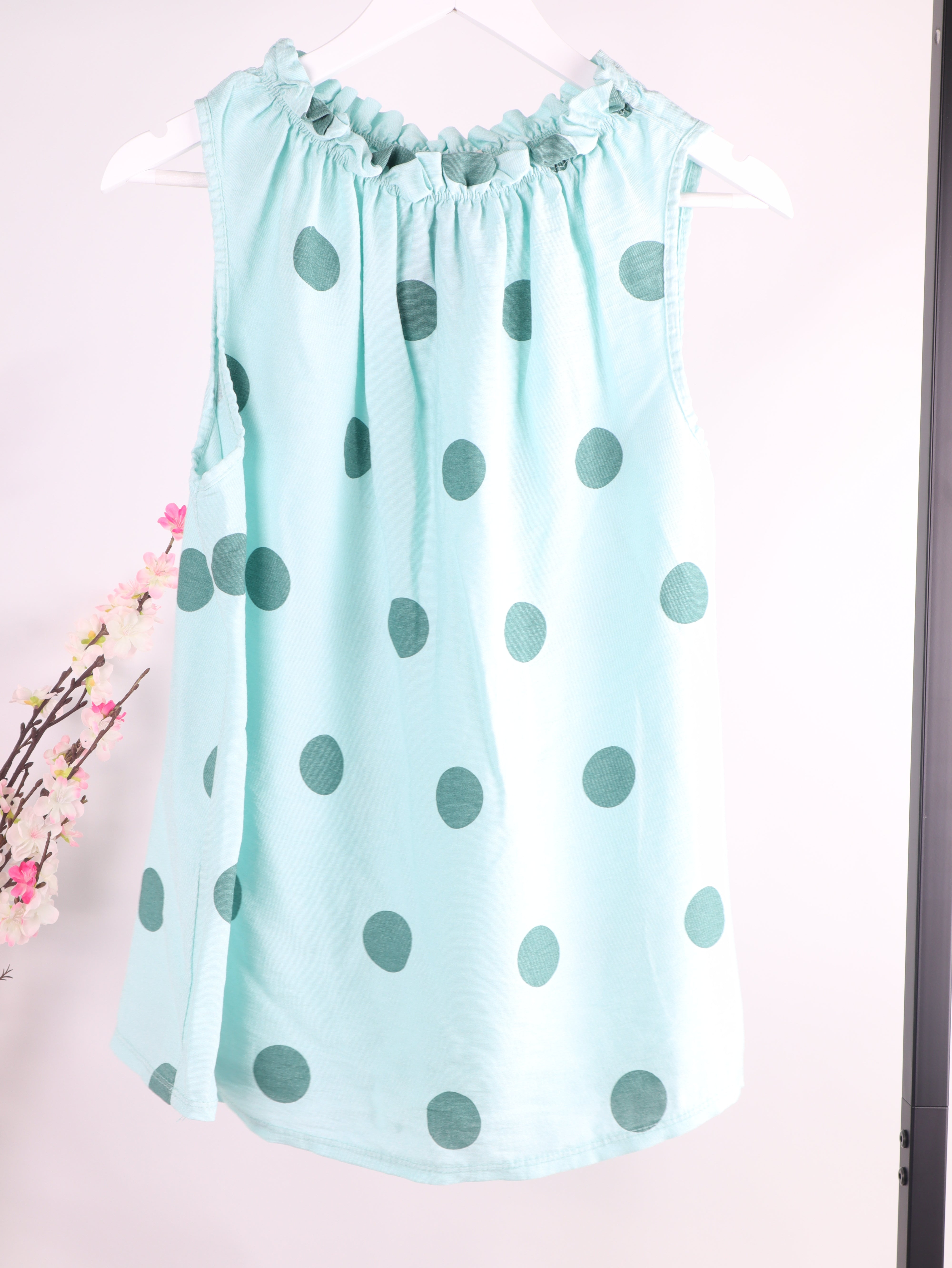 Viskose Top mit Polka Dot Muster