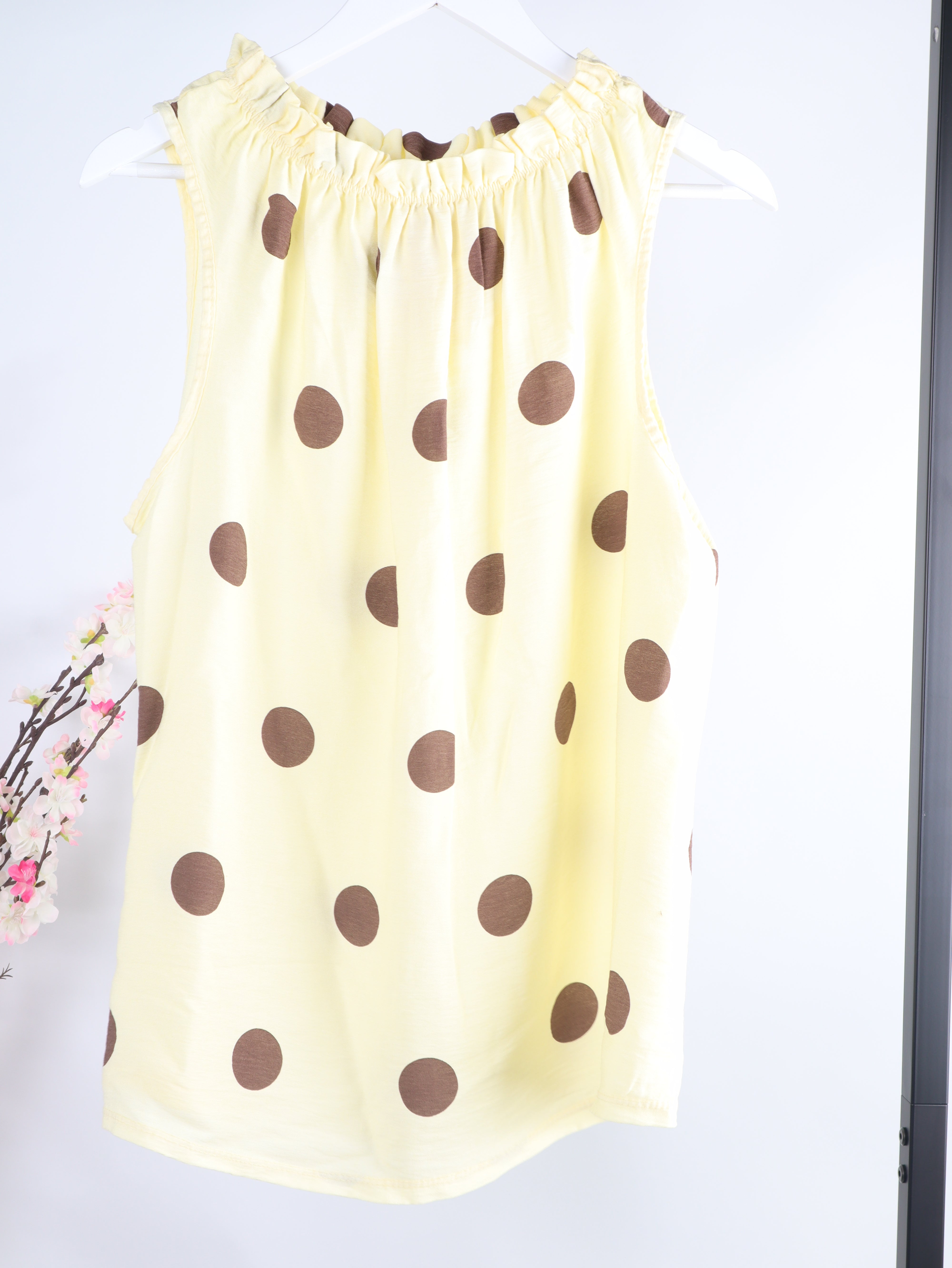 Viskose Top mit Polka Dot Muster