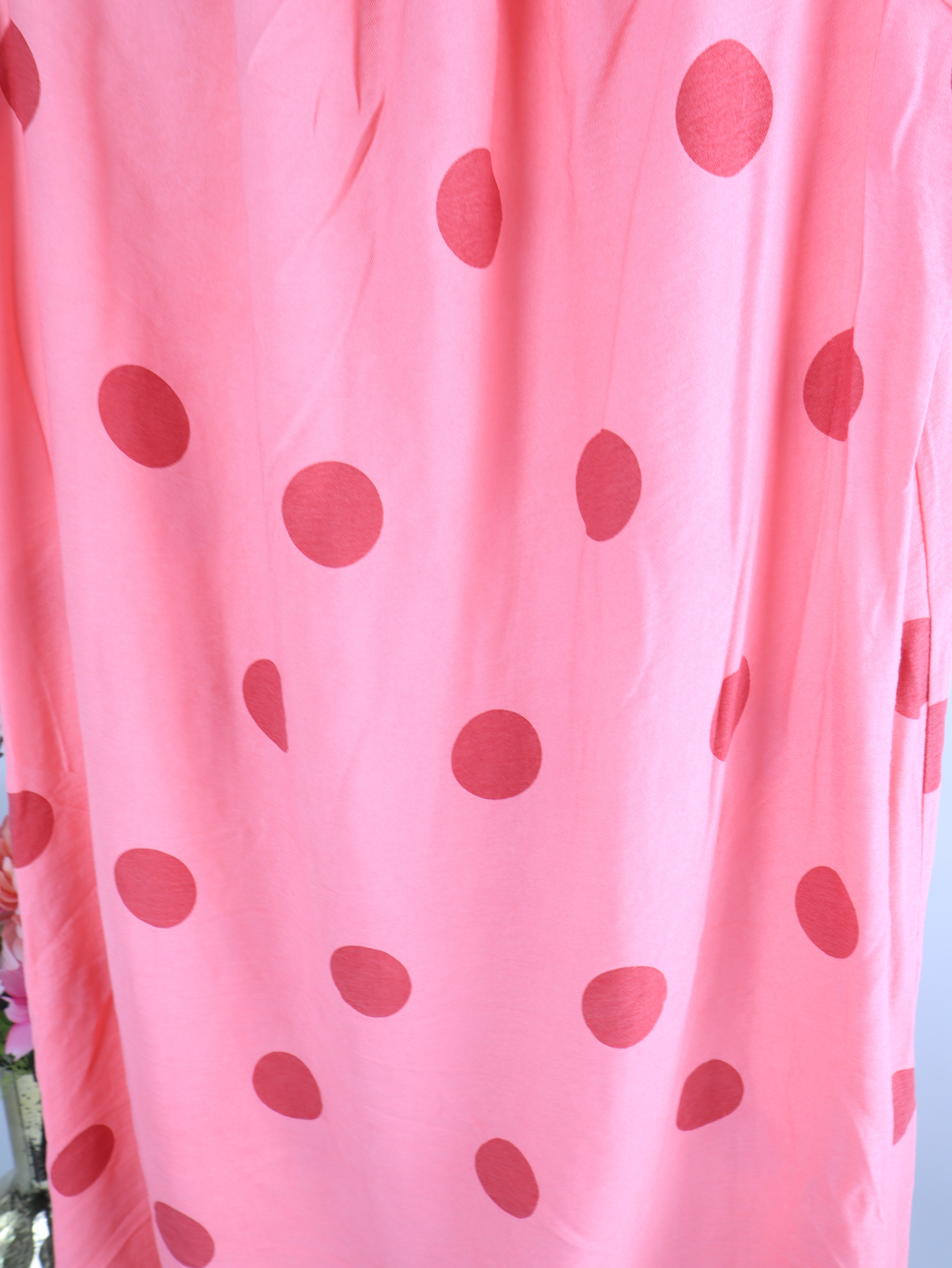 Viskose Kleid mit Polka Dot Muster