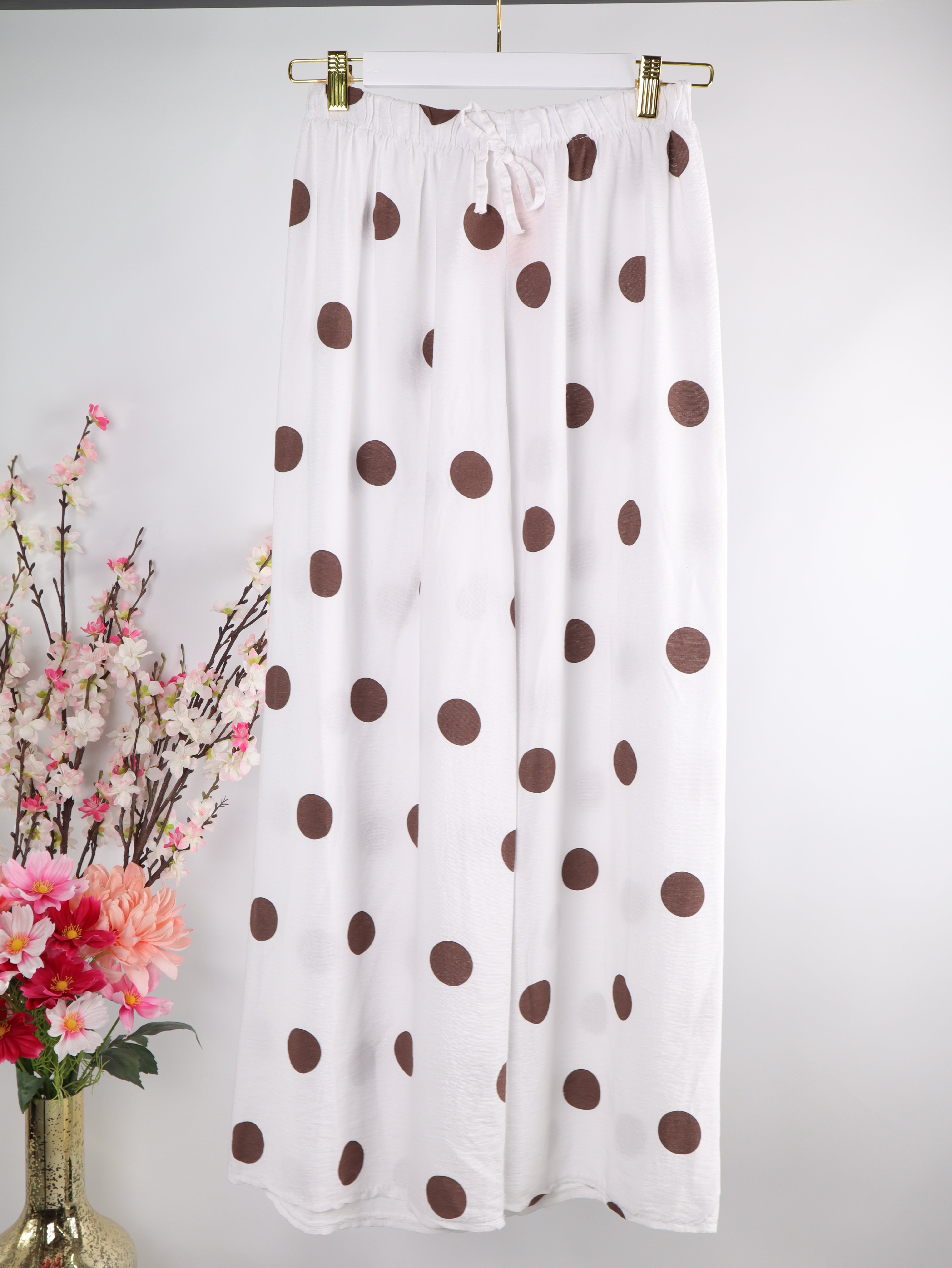 VISKOSE Hose MIT POLKA DOT MUSTER