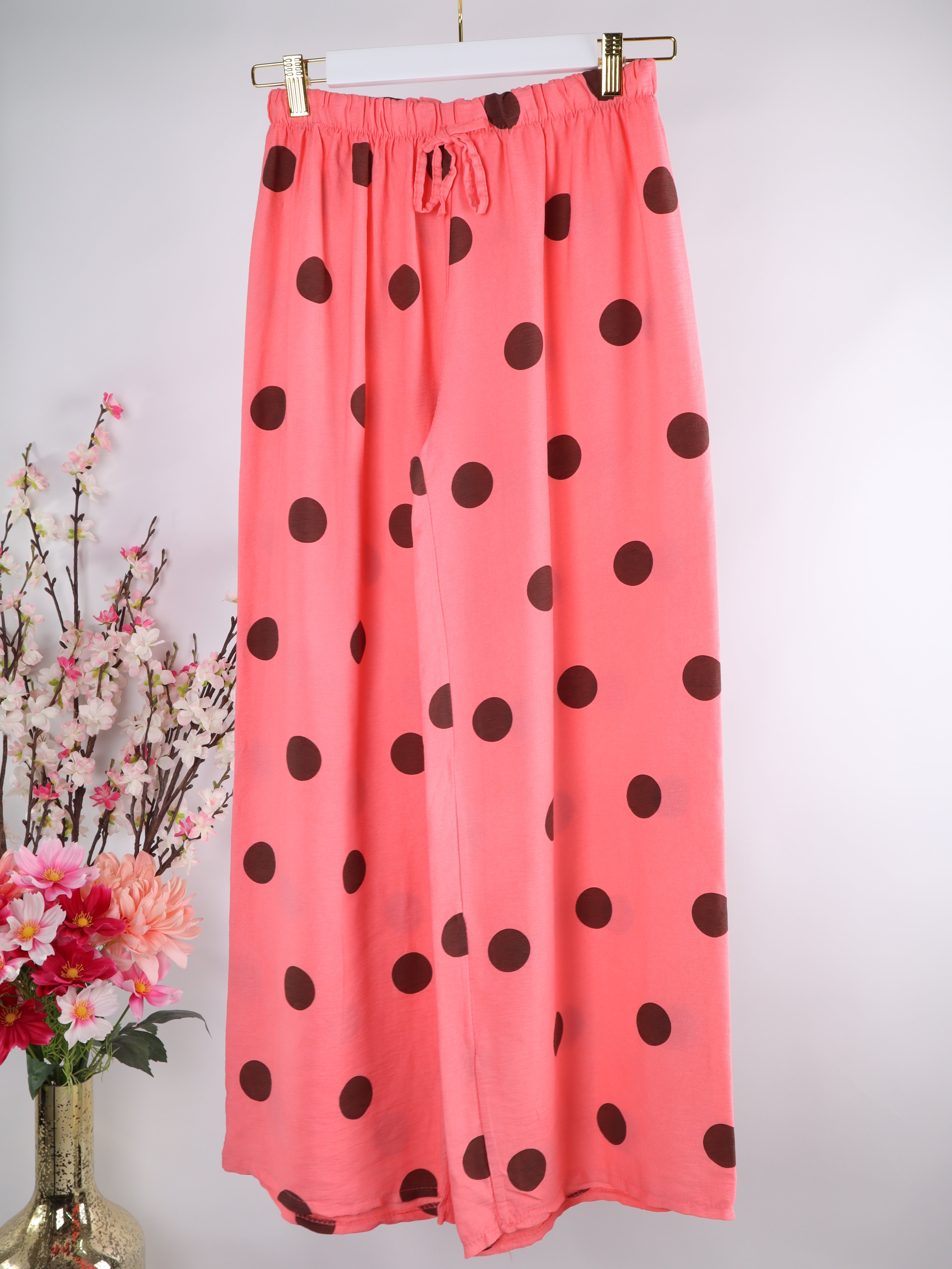 VISKOSE Hose MIT POLKA DOT MUSTER
