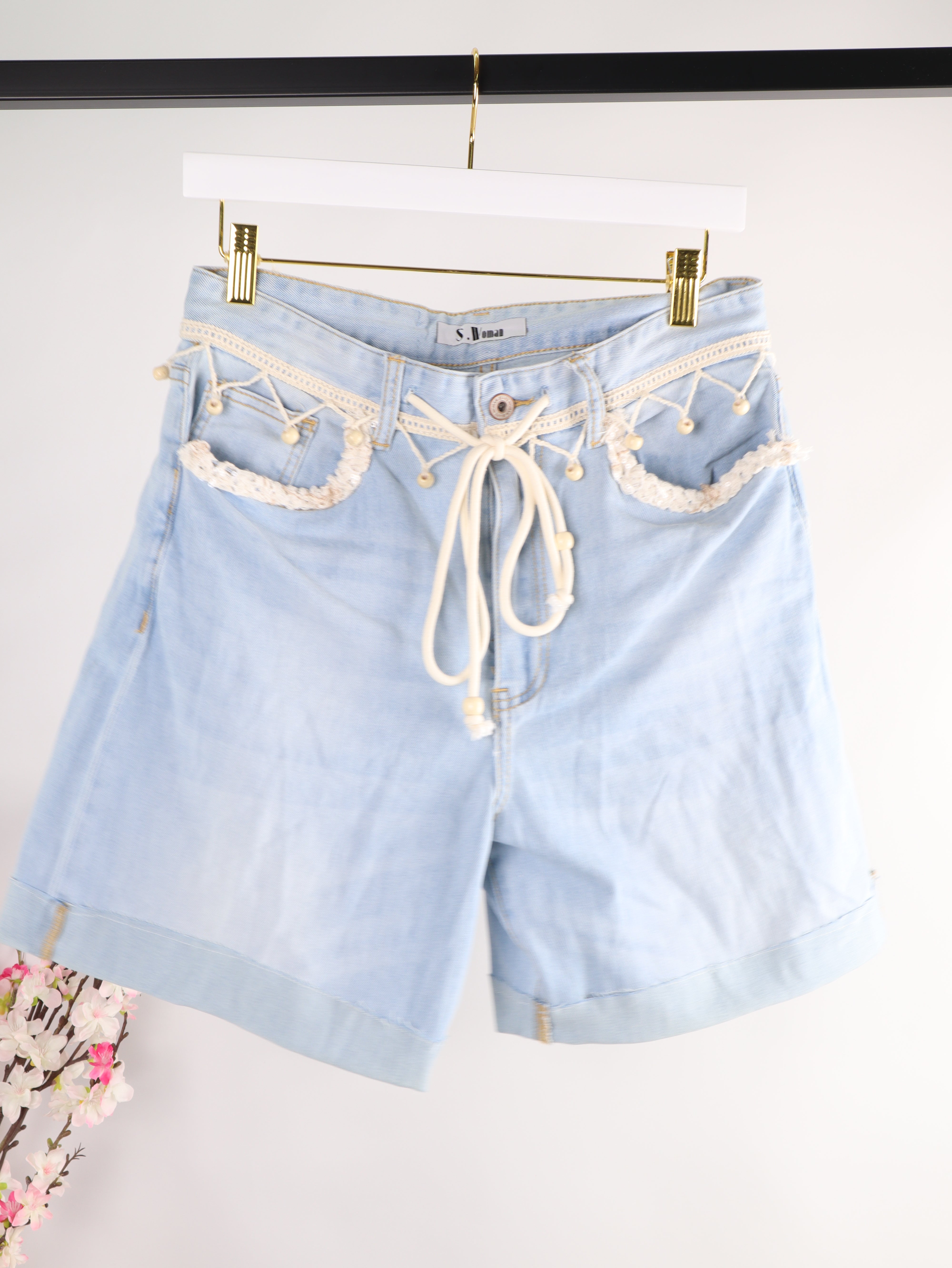 Sexy Woman Jeans-Shorts Boho