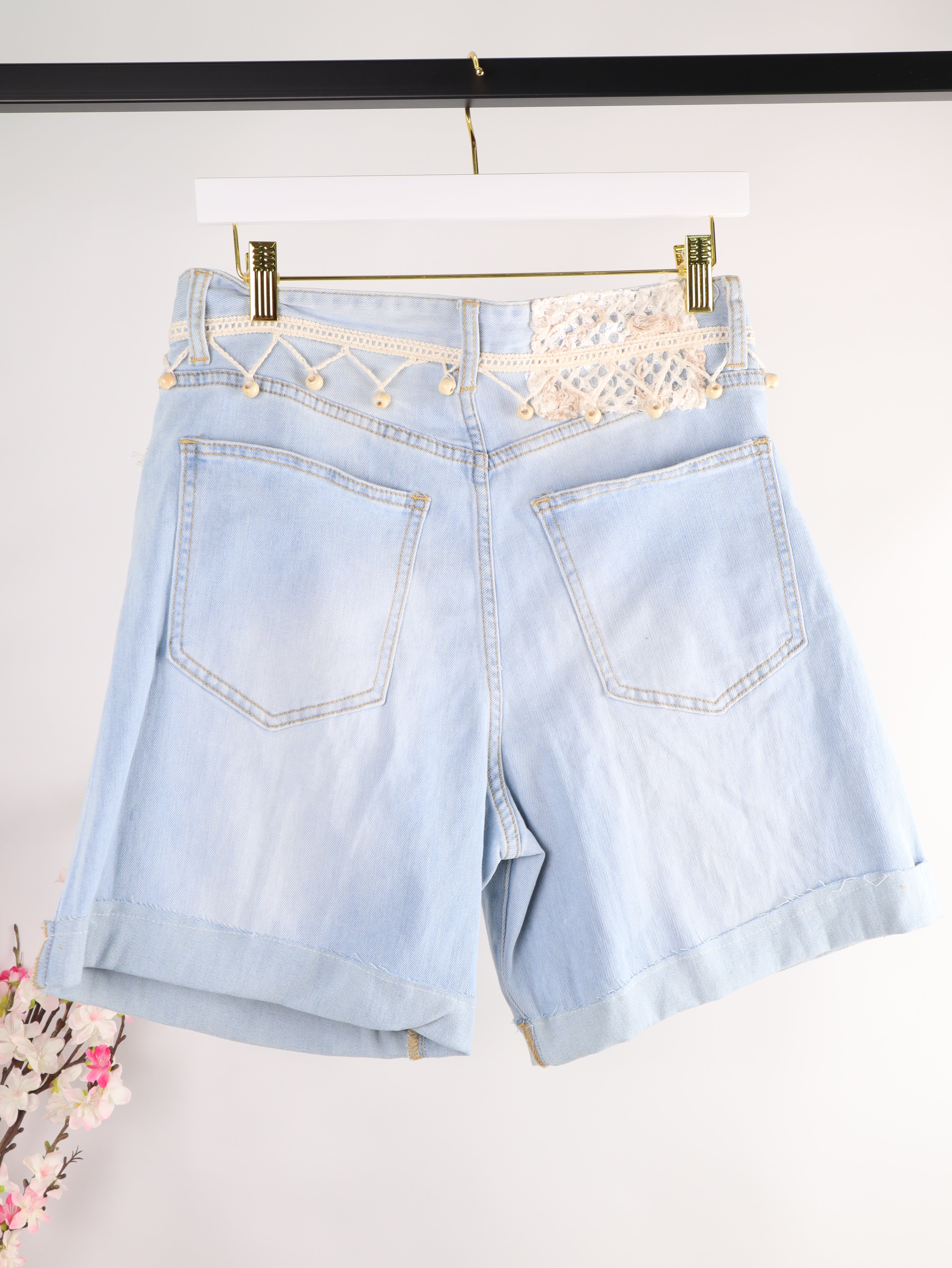 Sexy Woman Jeans-Shorts Boho