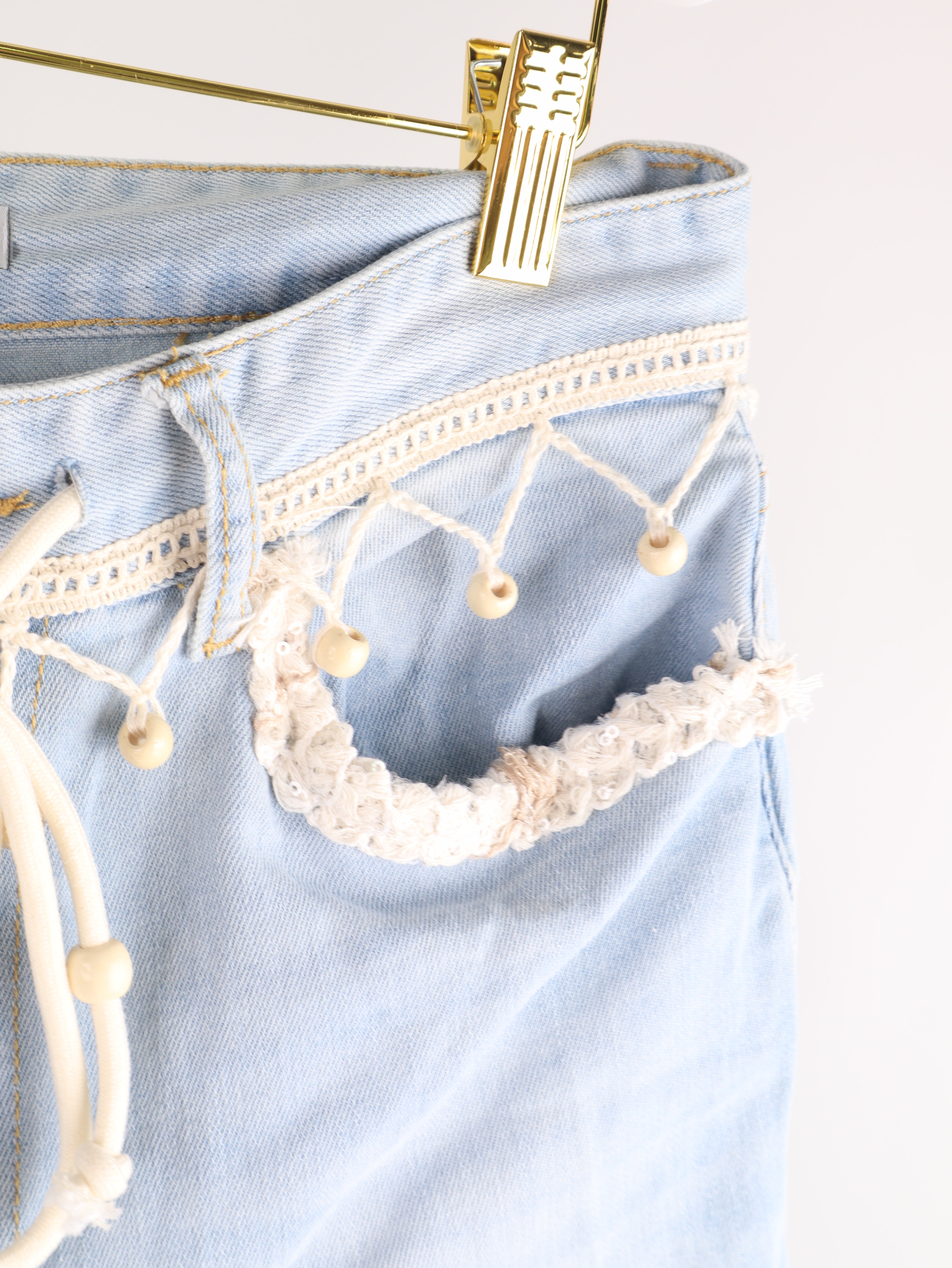 Sexy Woman Jeans-Shorts Boho