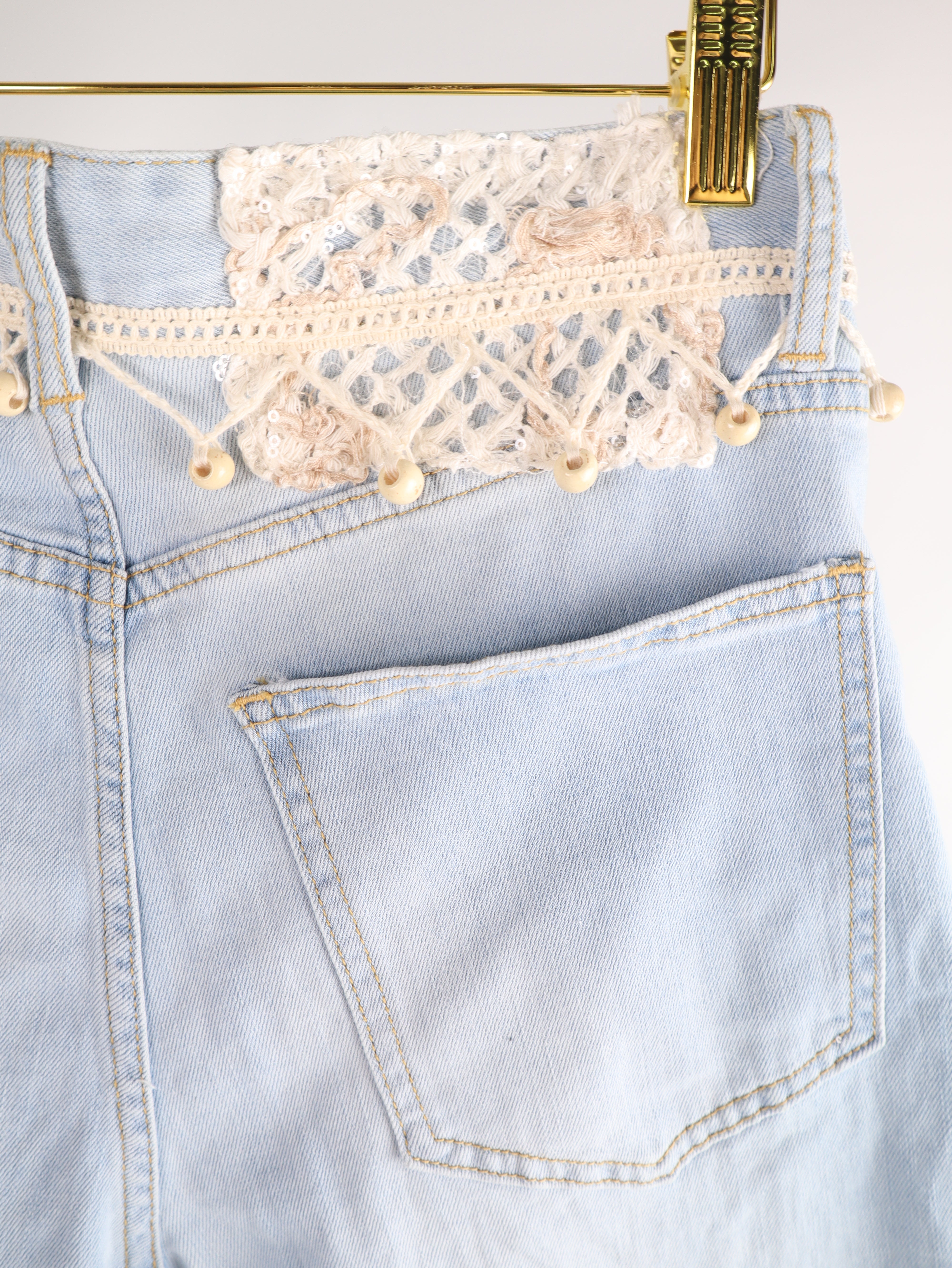 Sexy Woman Jeans-Shorts Boho