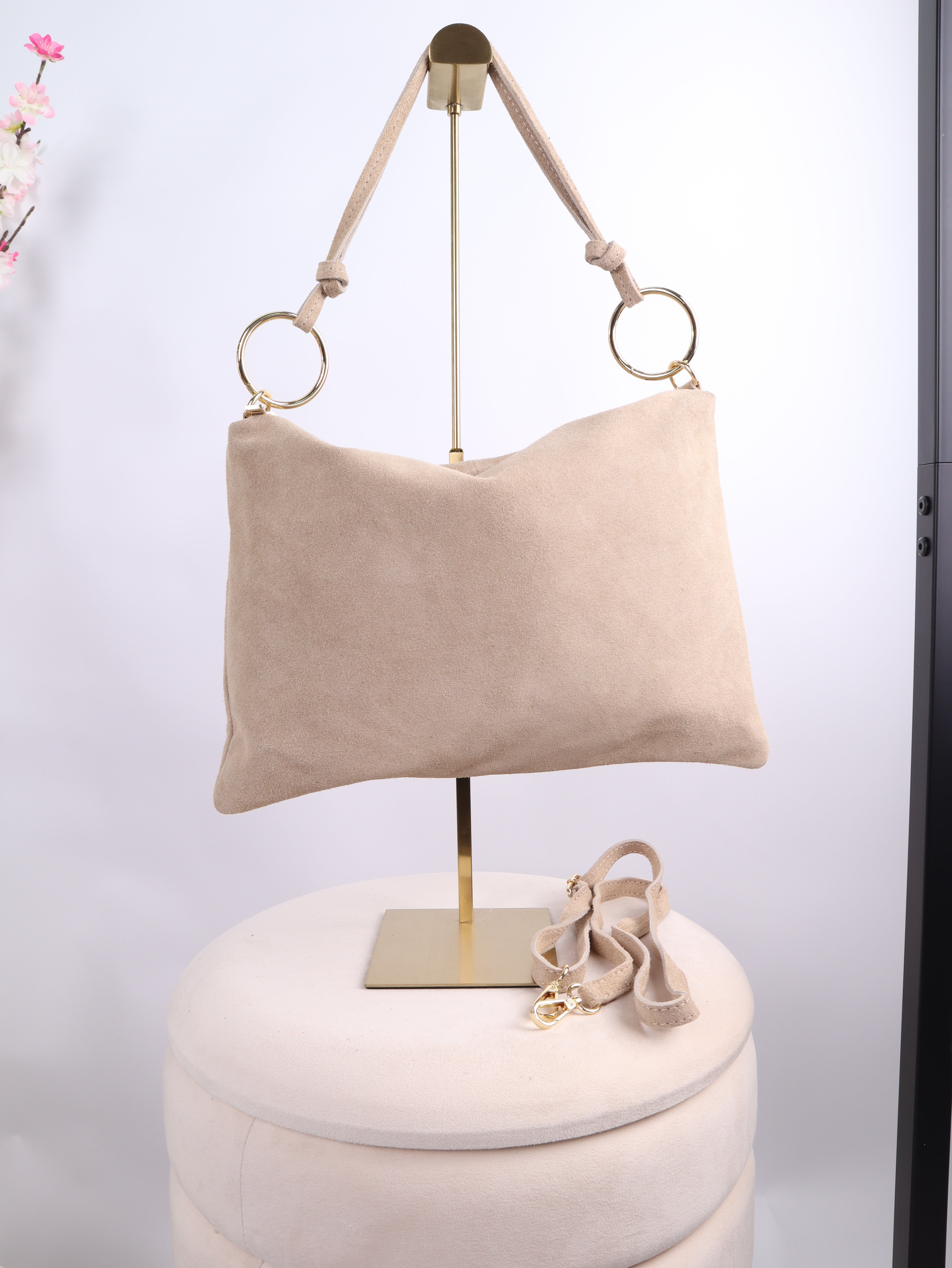 Veloursledertasche Sofia