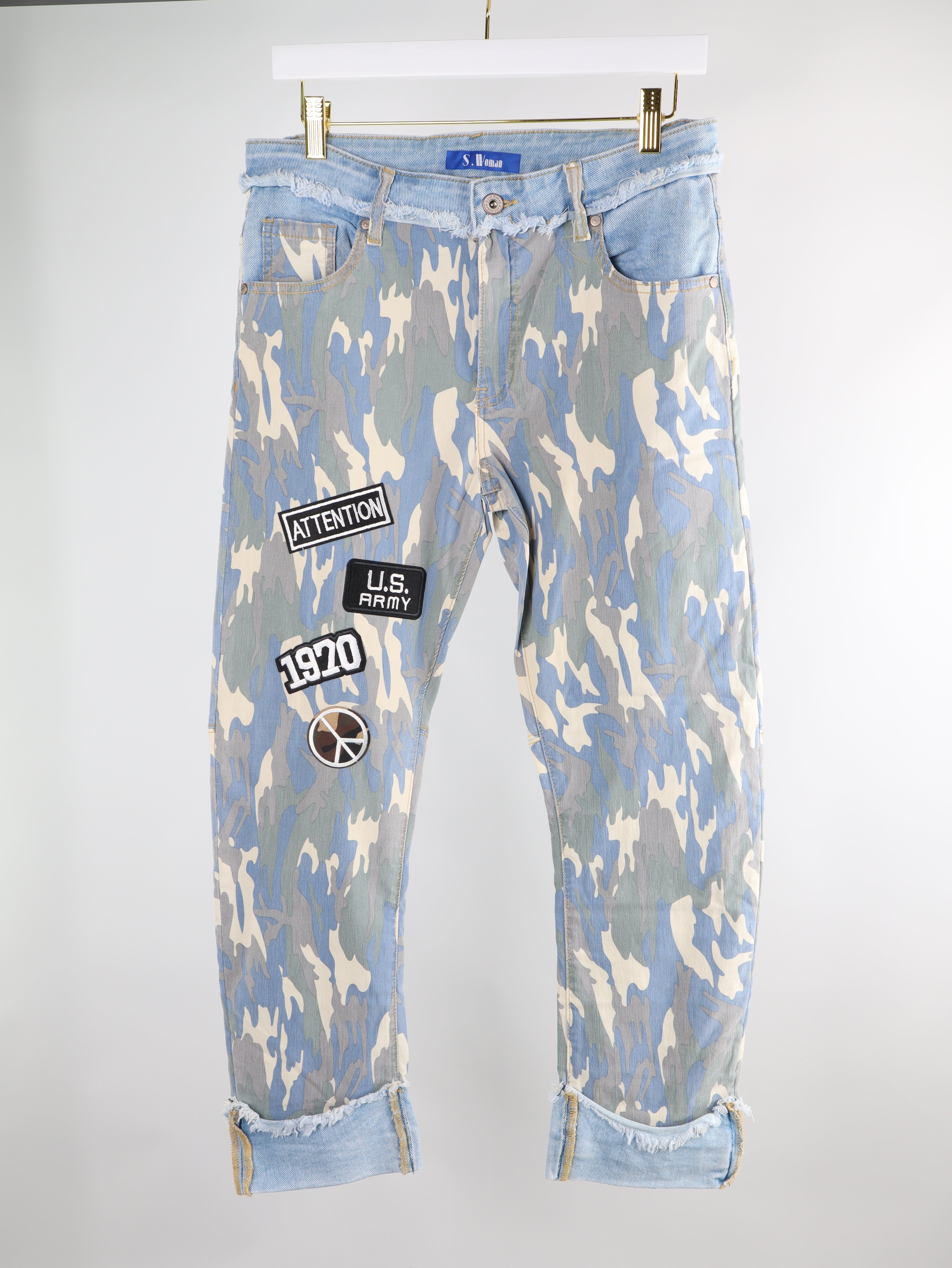 Sexy Woman Jeans Camouflage