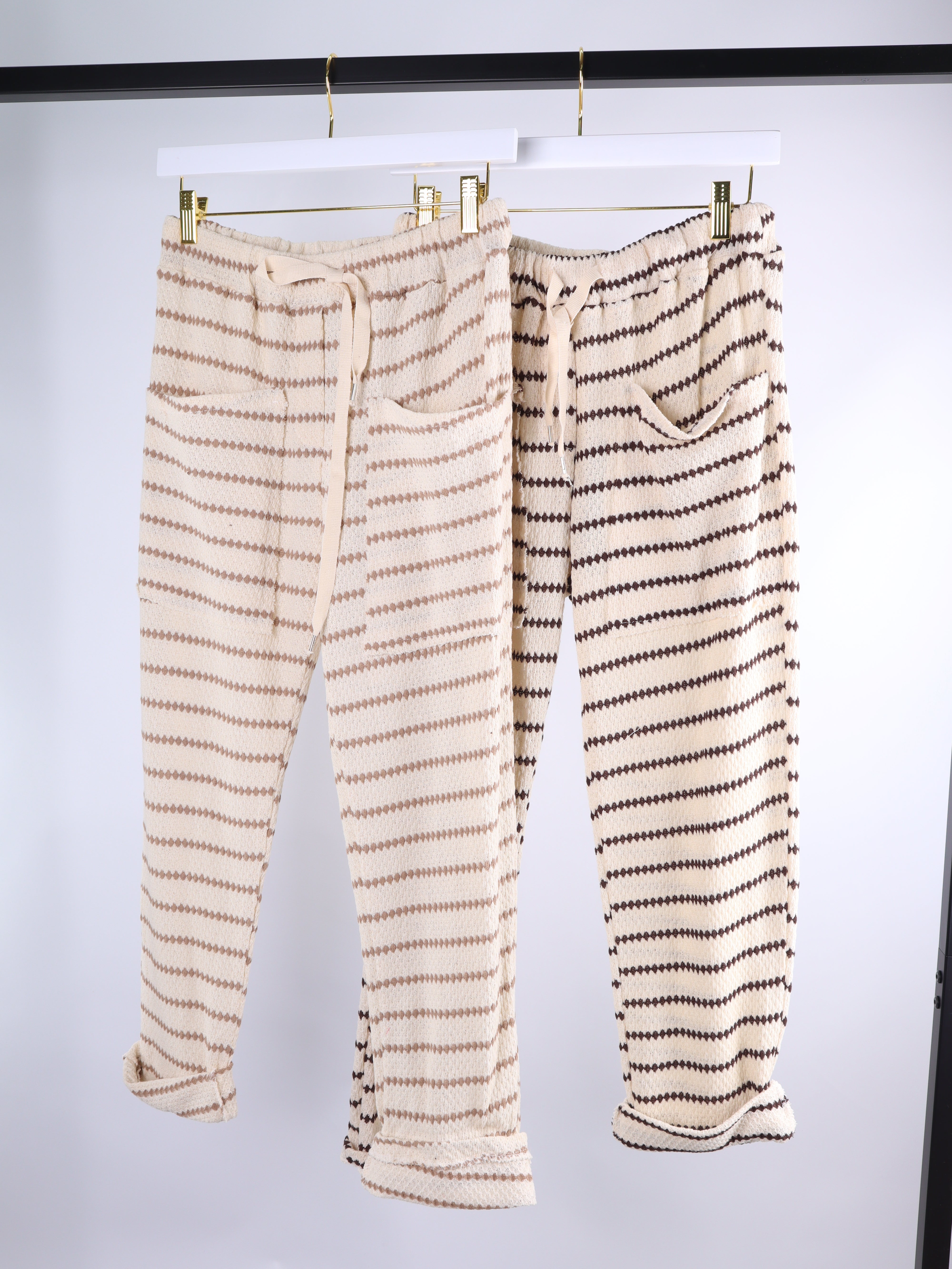 Sommer Strickhose gestreift