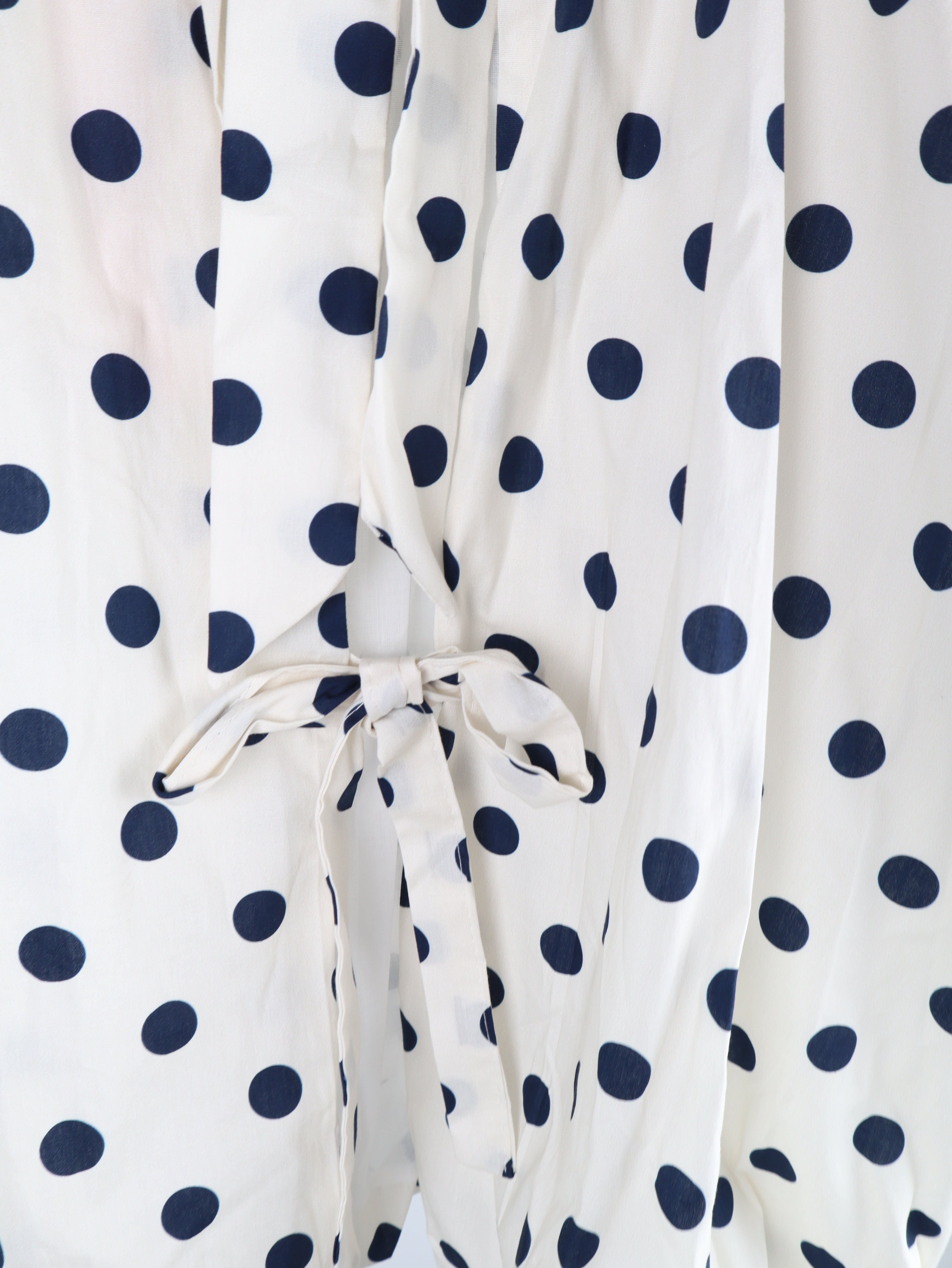 Oversize Polka-Dot Bluse mit Rückenschleifen