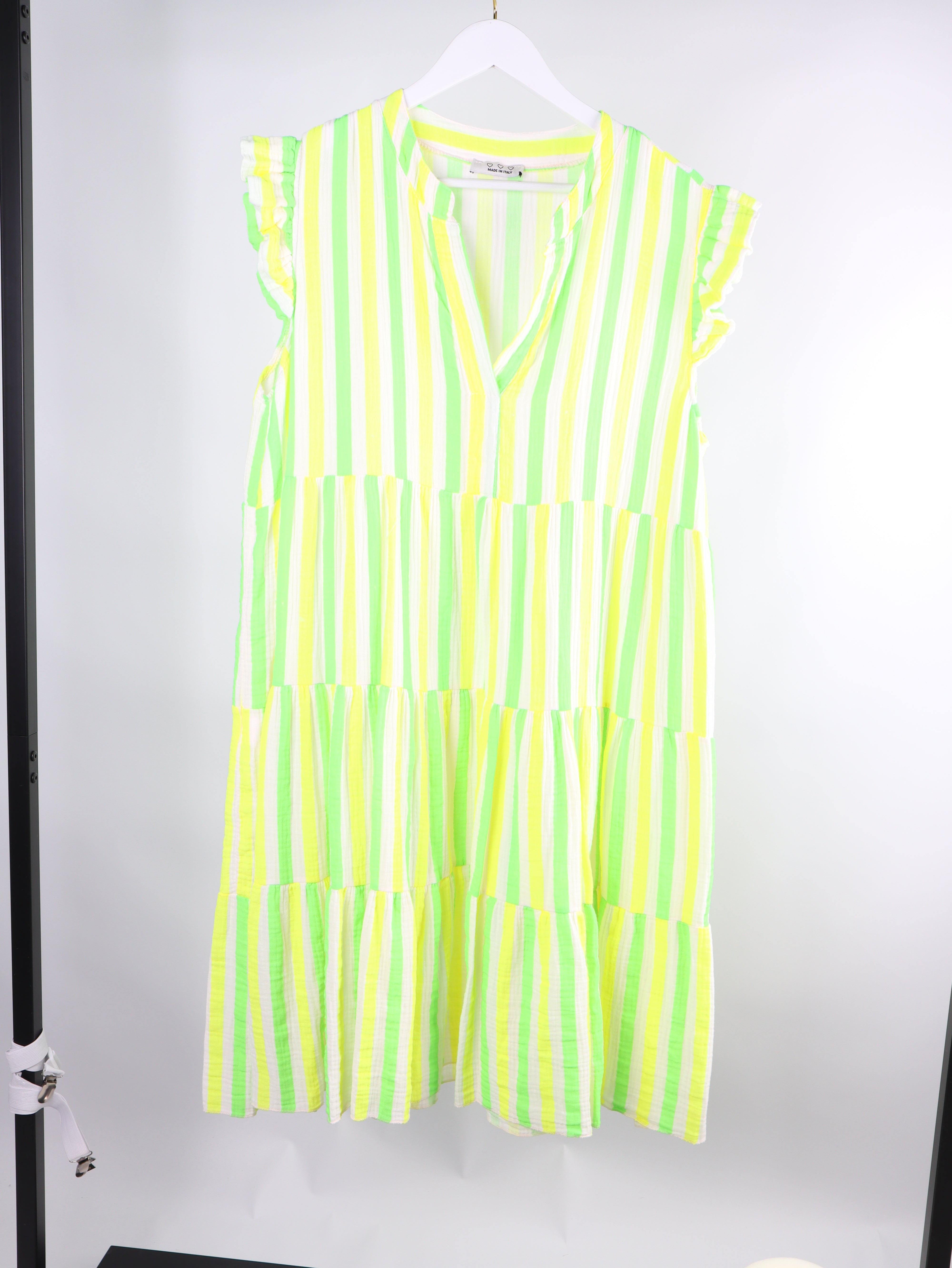 Musselin  Musselin Stufenkleid Streifen