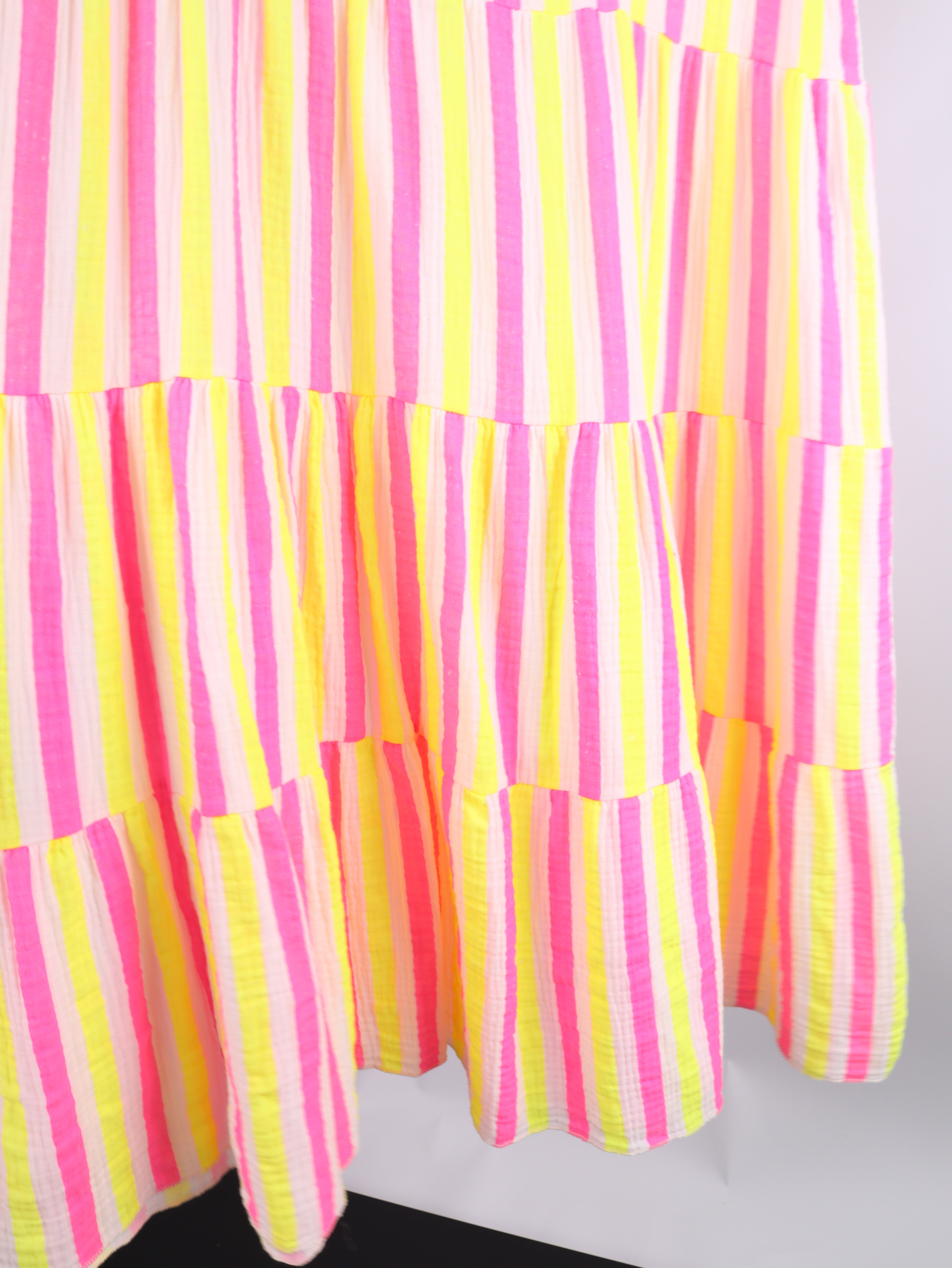 Musselin  Musselin Stufenkleid Streifen