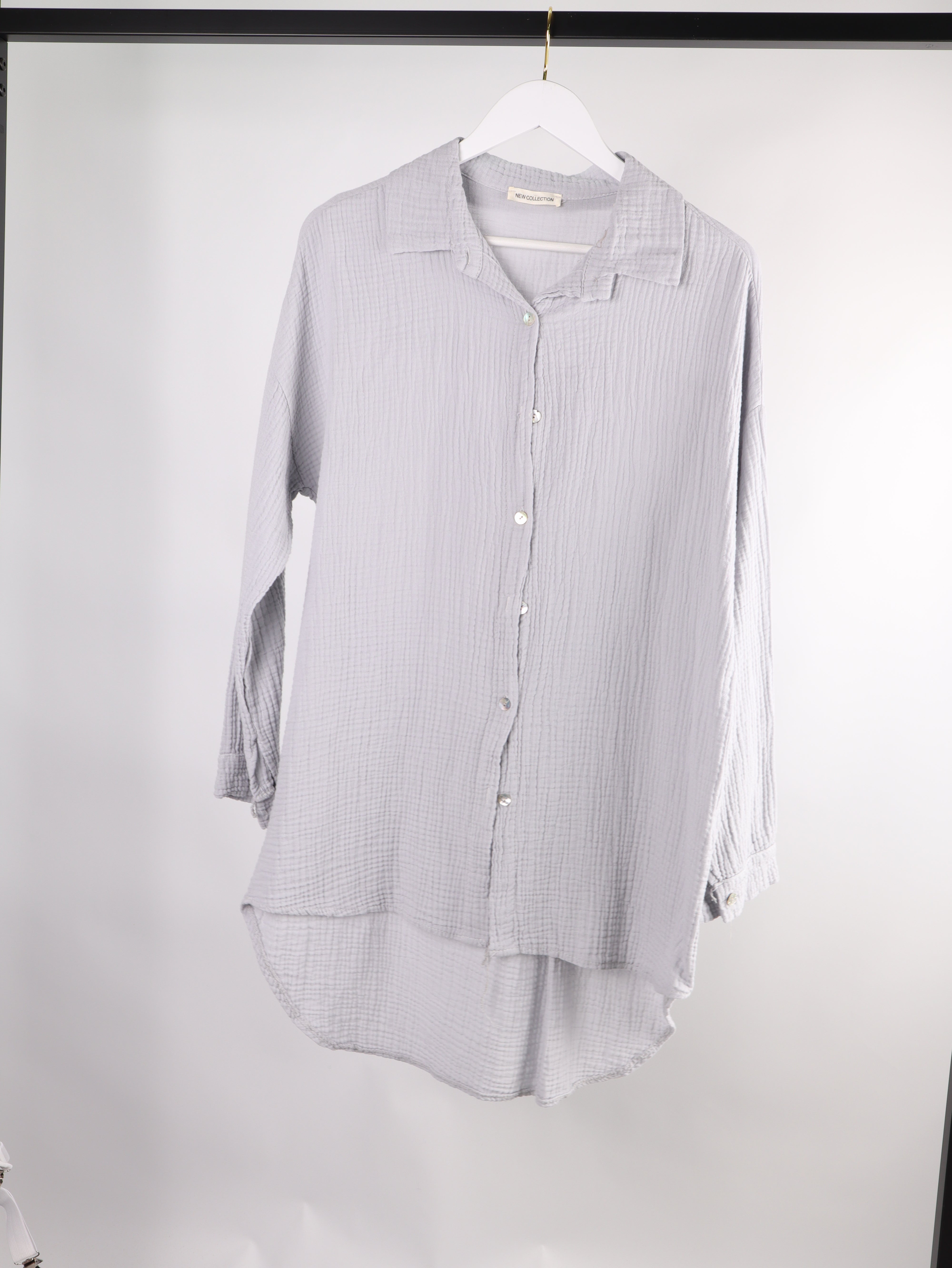 Musselin Longhemd Oversize