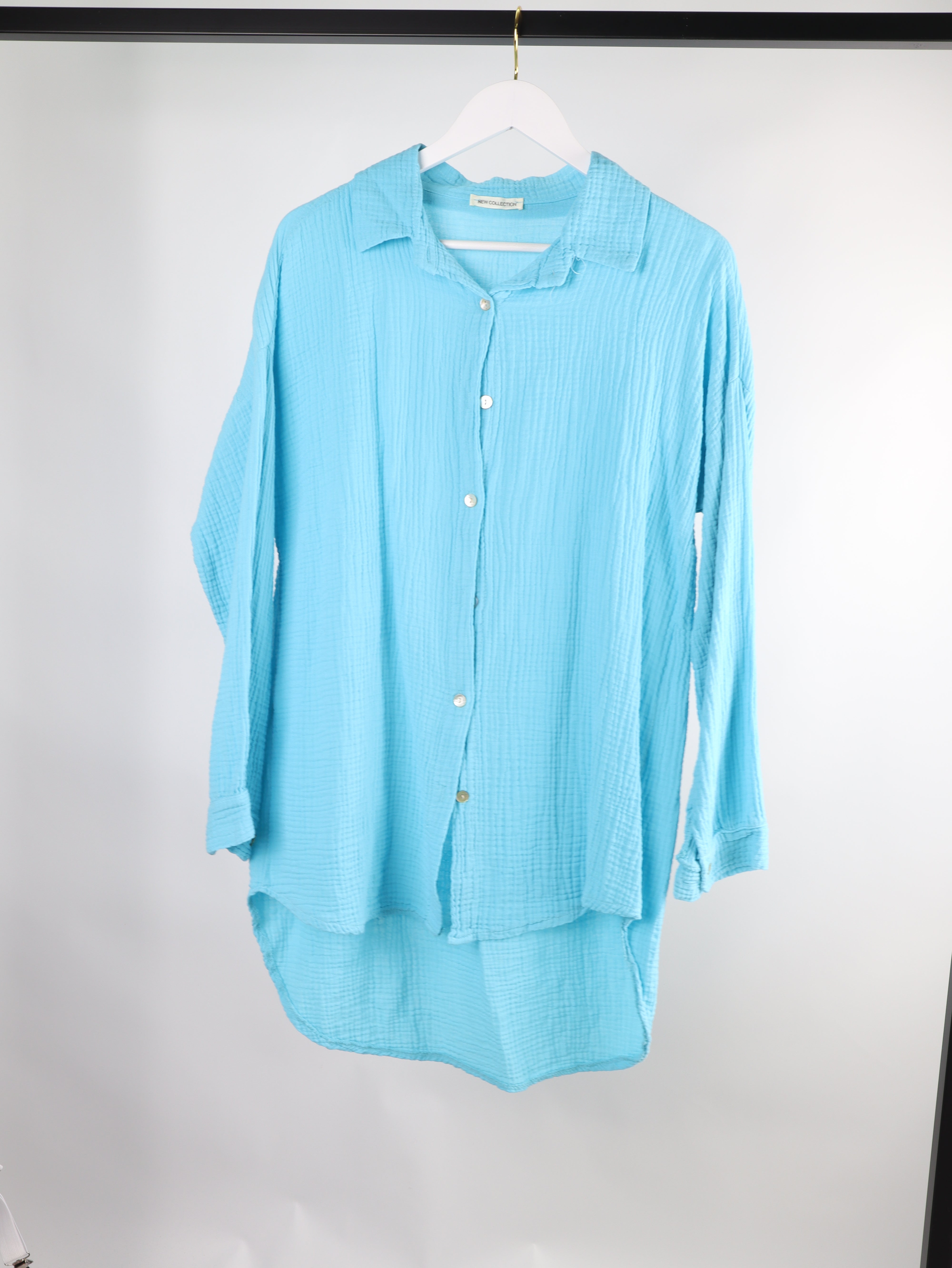 Musselin Longhemd Oversize