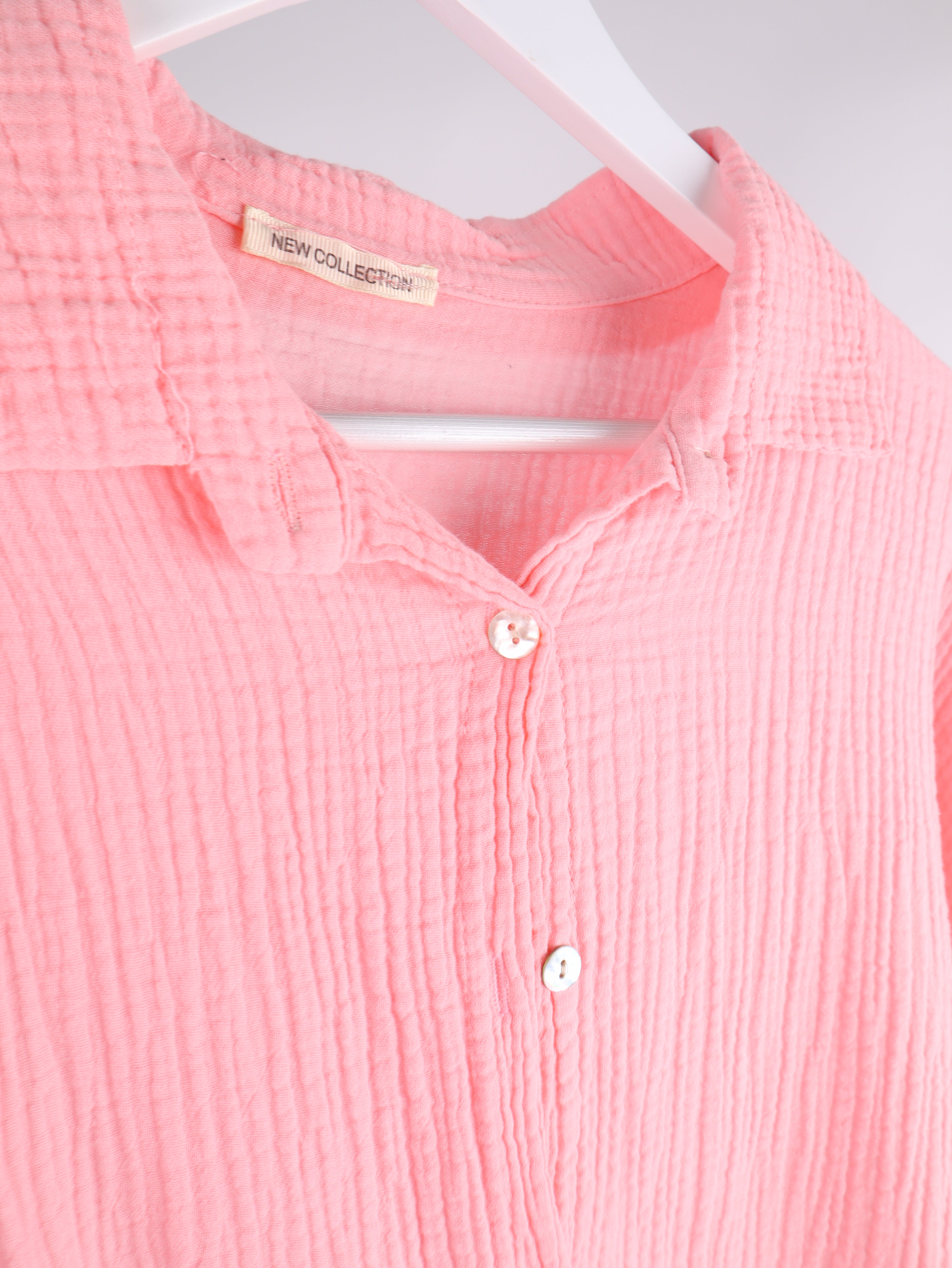 Musselin Longhemd Oversize