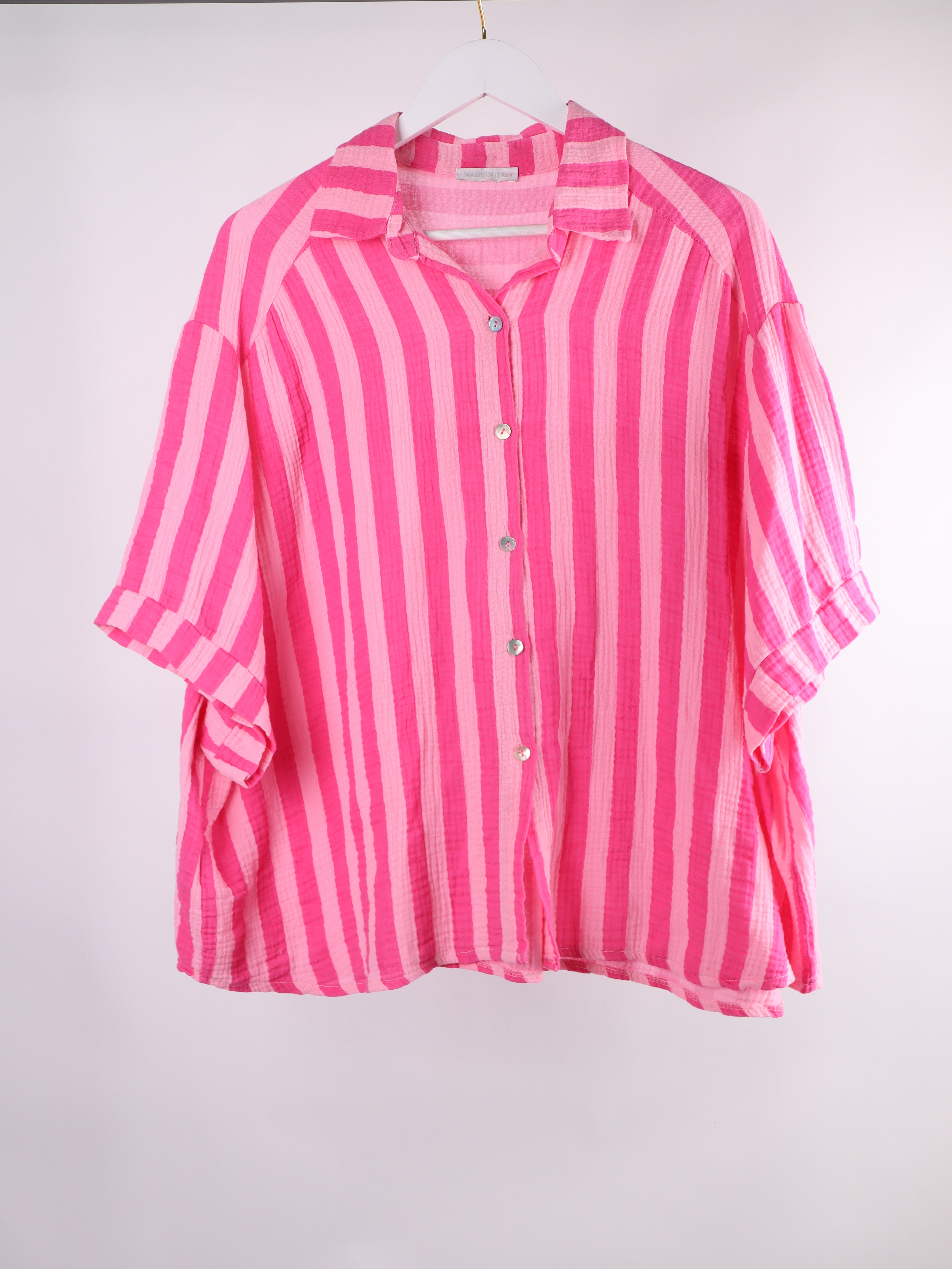 Musselin Bluse NEON STRIPES